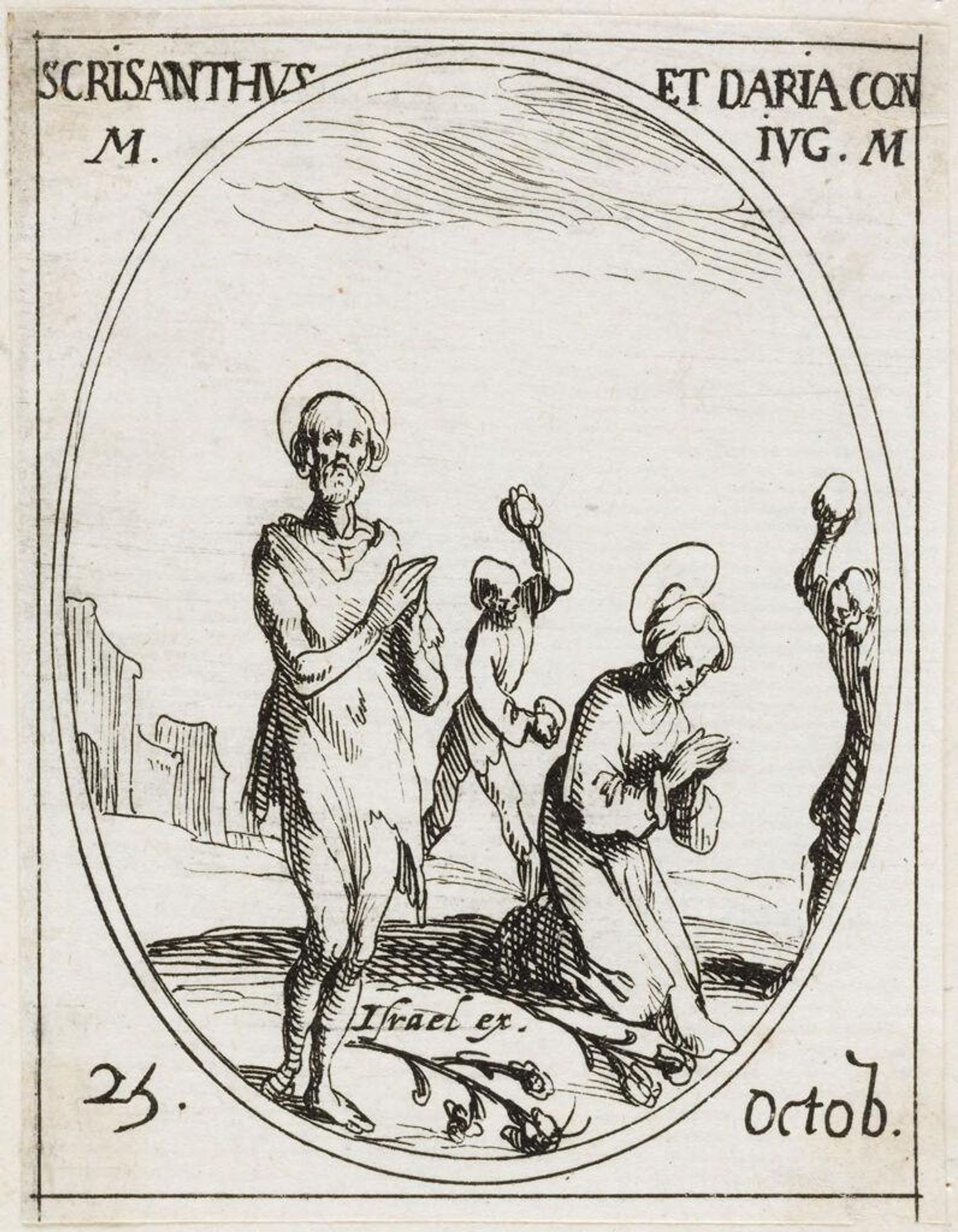 Saints Chrisantus and Daria by Jacques Callot