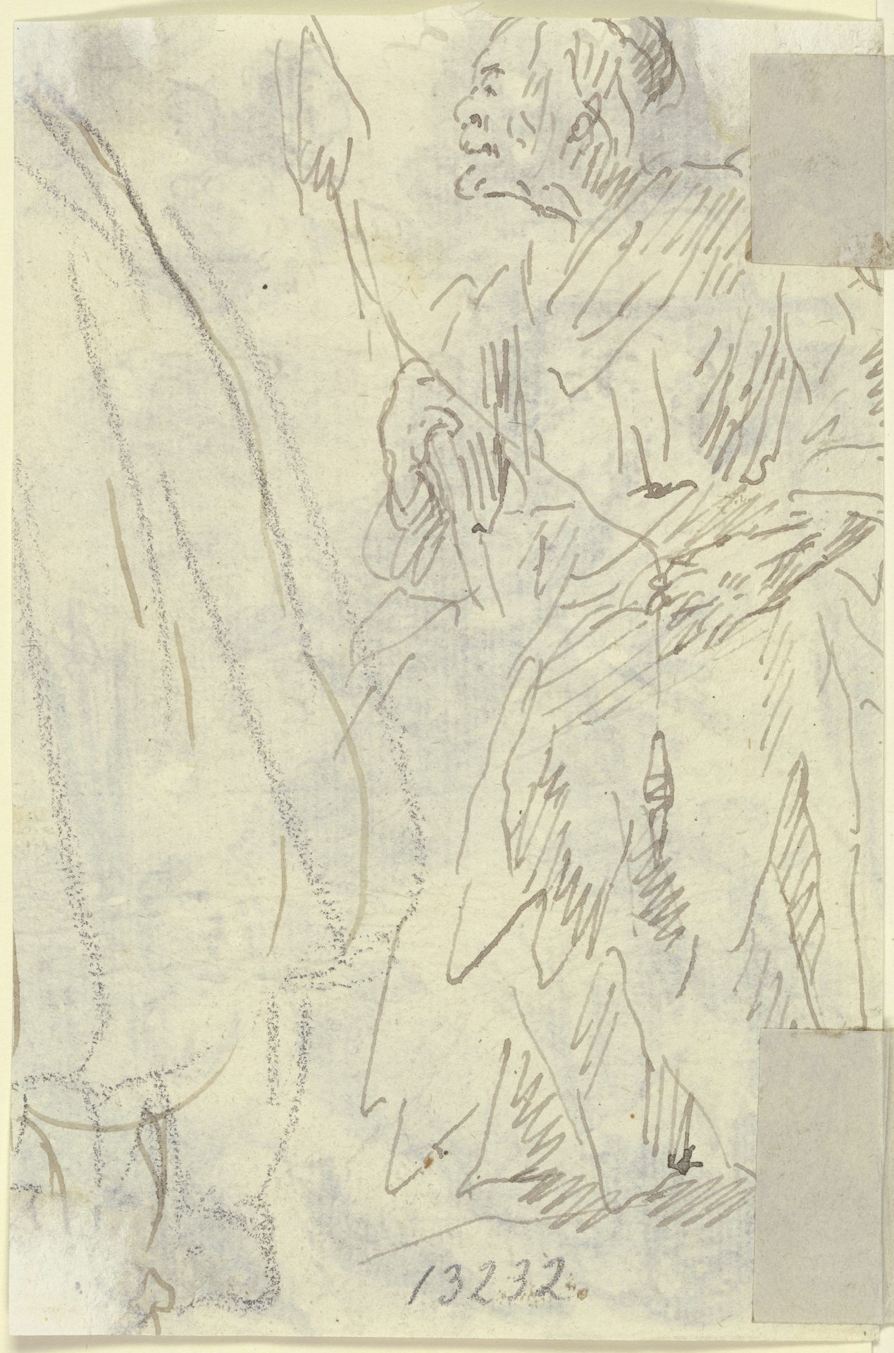 Old woman with distaff by Gaspare Diziani