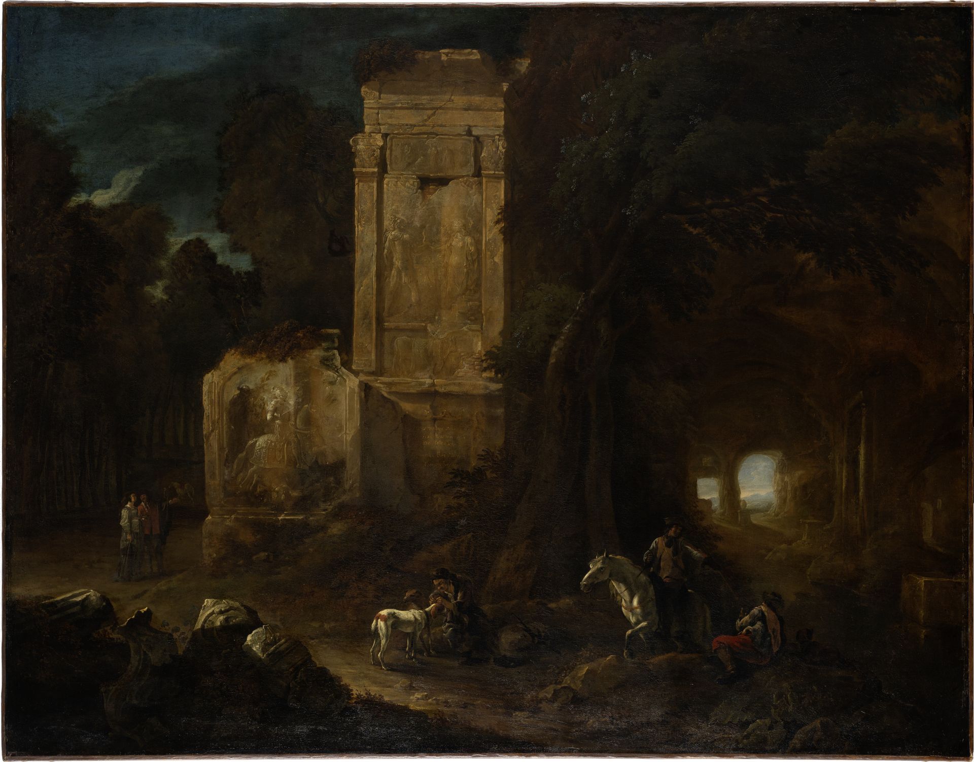Landscape with Ancient Ruins by Abraham van Cuylenborch