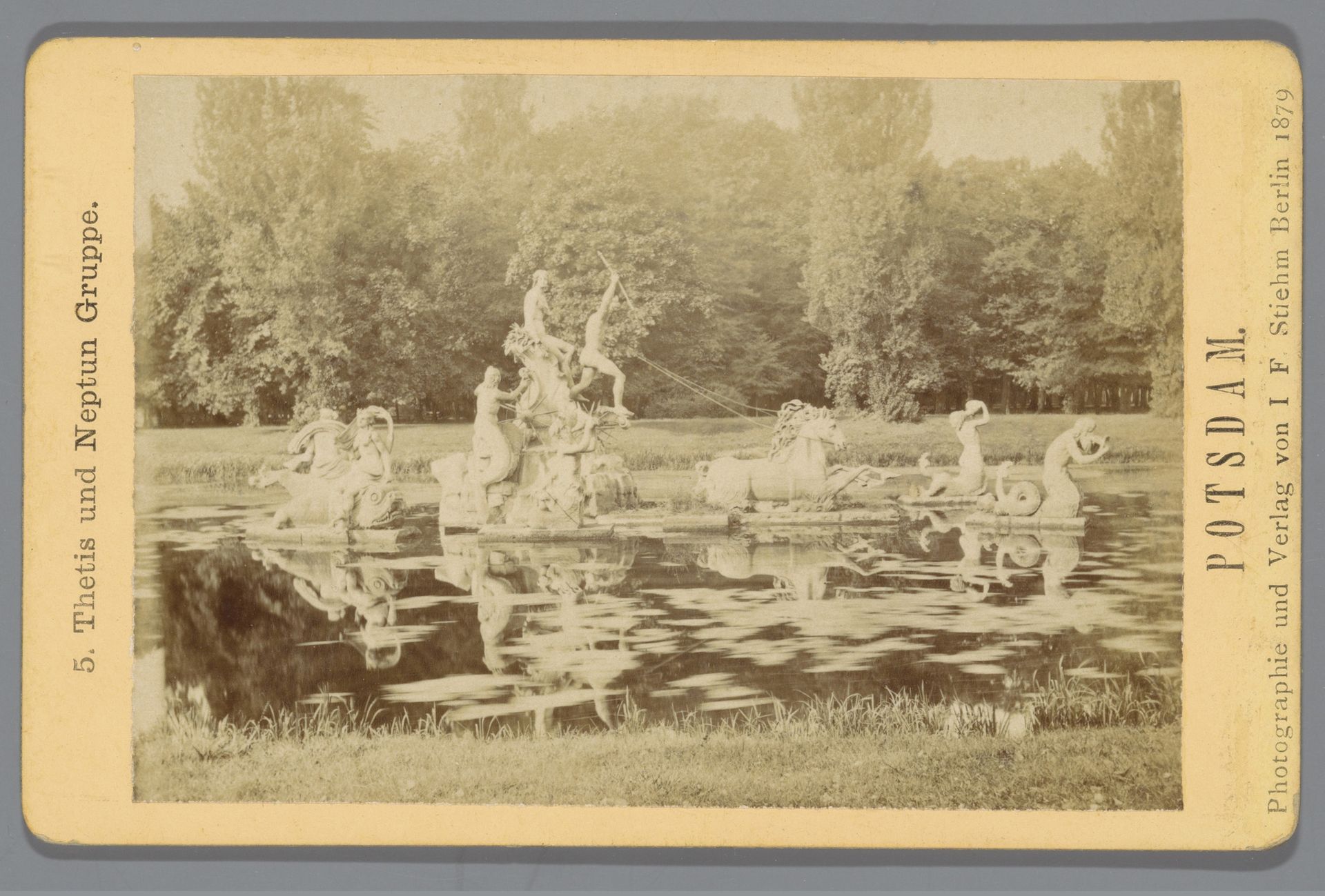 Neptunusfontein in de Lustgarten, Potsdam by Johann Friedrich Stiehm