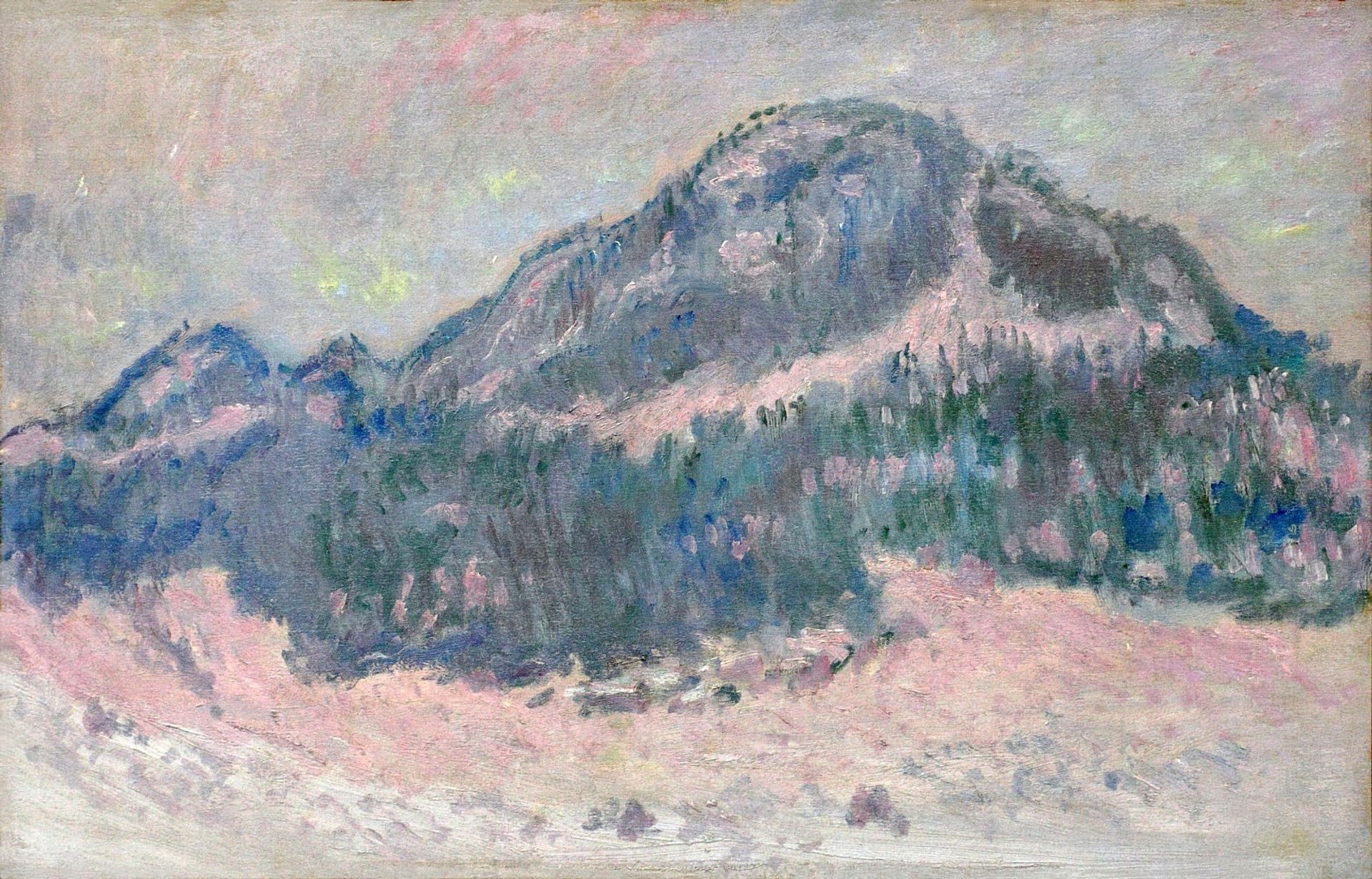 Mount Kolsaas, Rose Reflection by Claude Monet