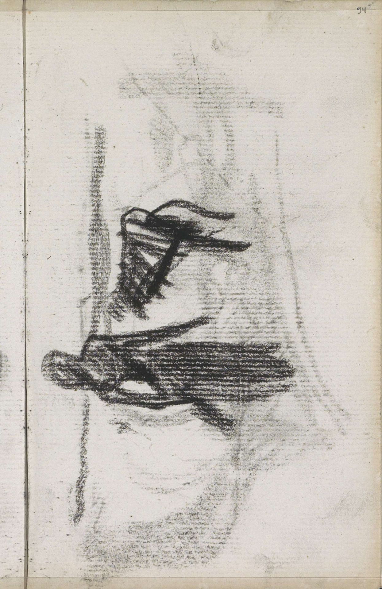 Staande vrouw, mogelijk naast een dier by George Hendrik Breitner