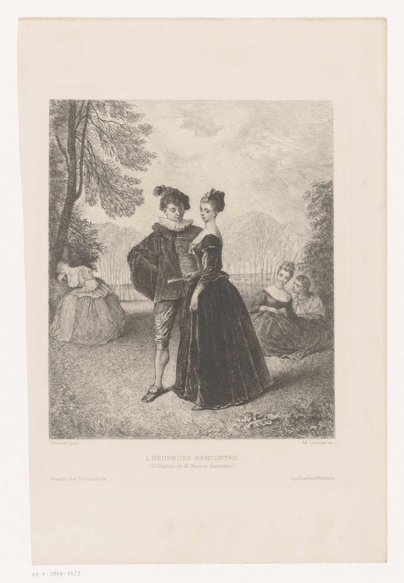Galant gezelschap by Adolphe Lalauze