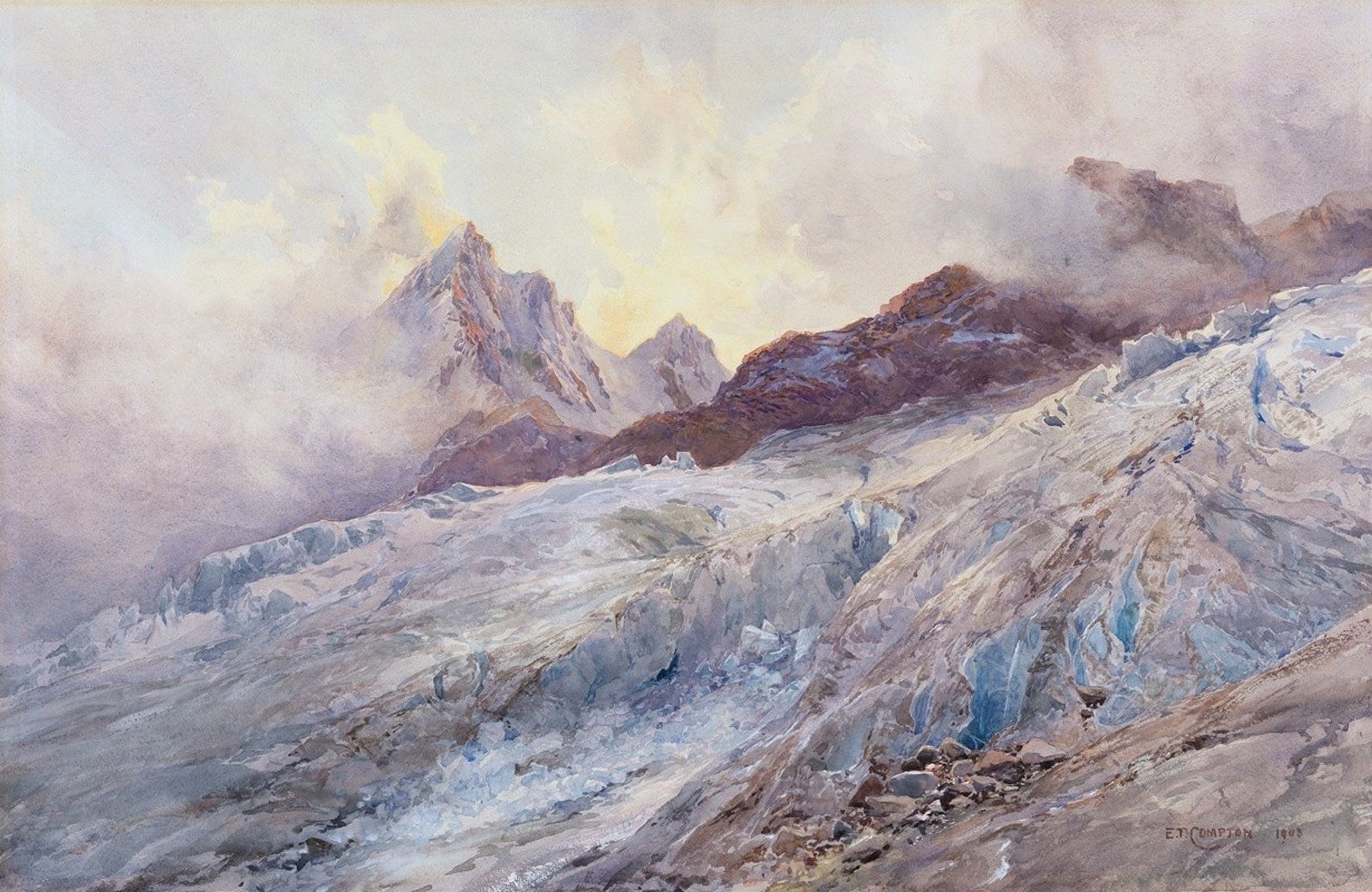 Finsteraarhorn by Edward Theodore Compton