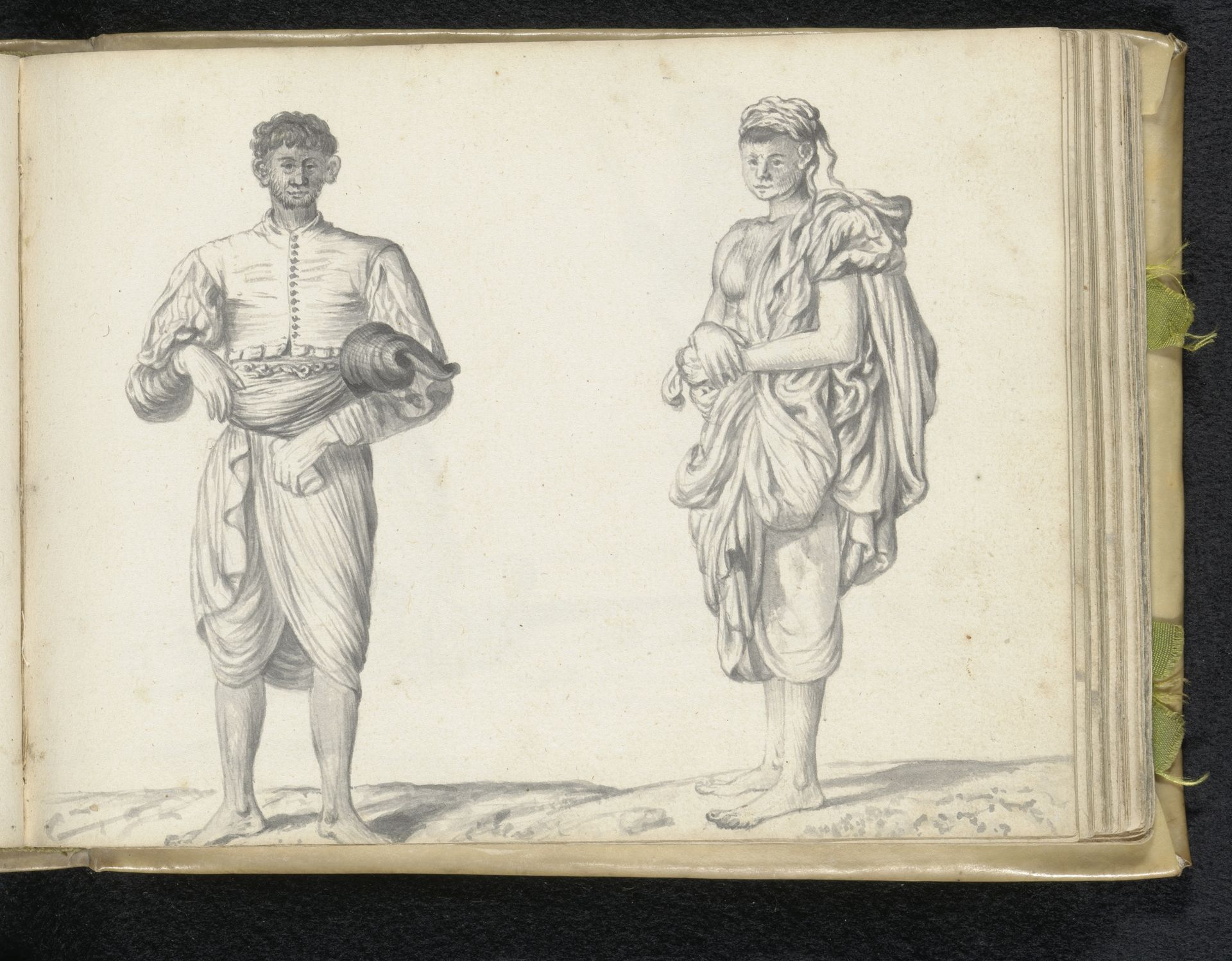 Sinhalese soldier and a labourer by Esaias Boursse