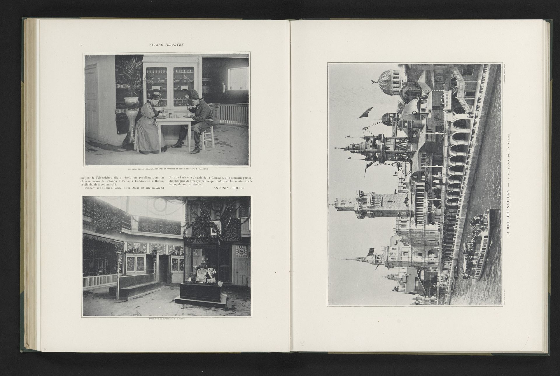 Gezicht op de paviljoens tijdens de Wereldtentoonstelling te Parijs in 1900 by Lévy Fils et Cie