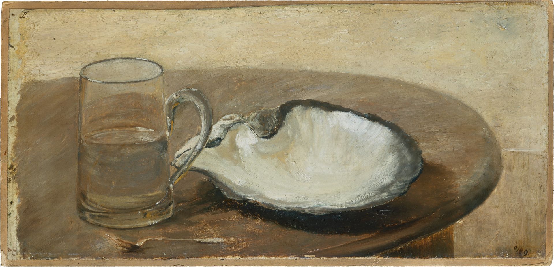 Still Life with Shell, Water Glass and Spoon by Louis Eysen