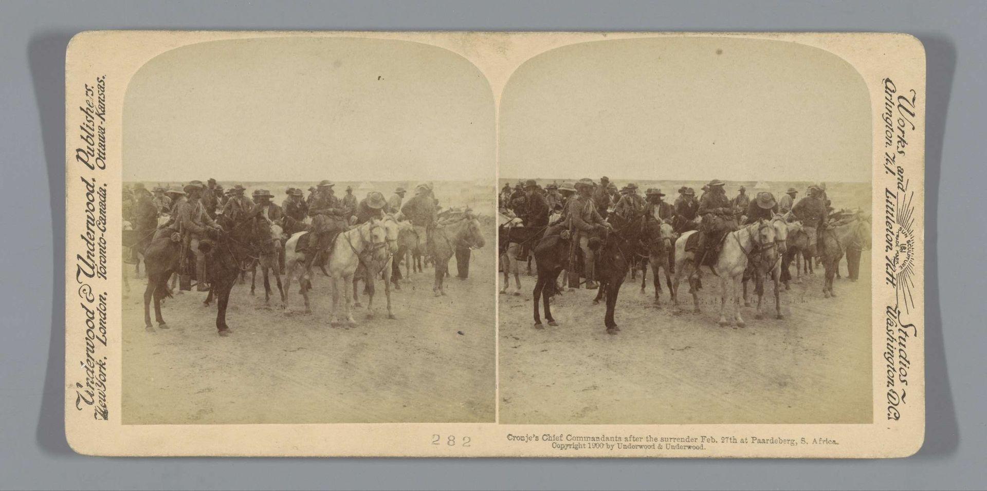 Aanvoerders van de Boeren die zich hebben overgegeven na de slag van Paardeberg, Zuid-Afrika by Anonymous