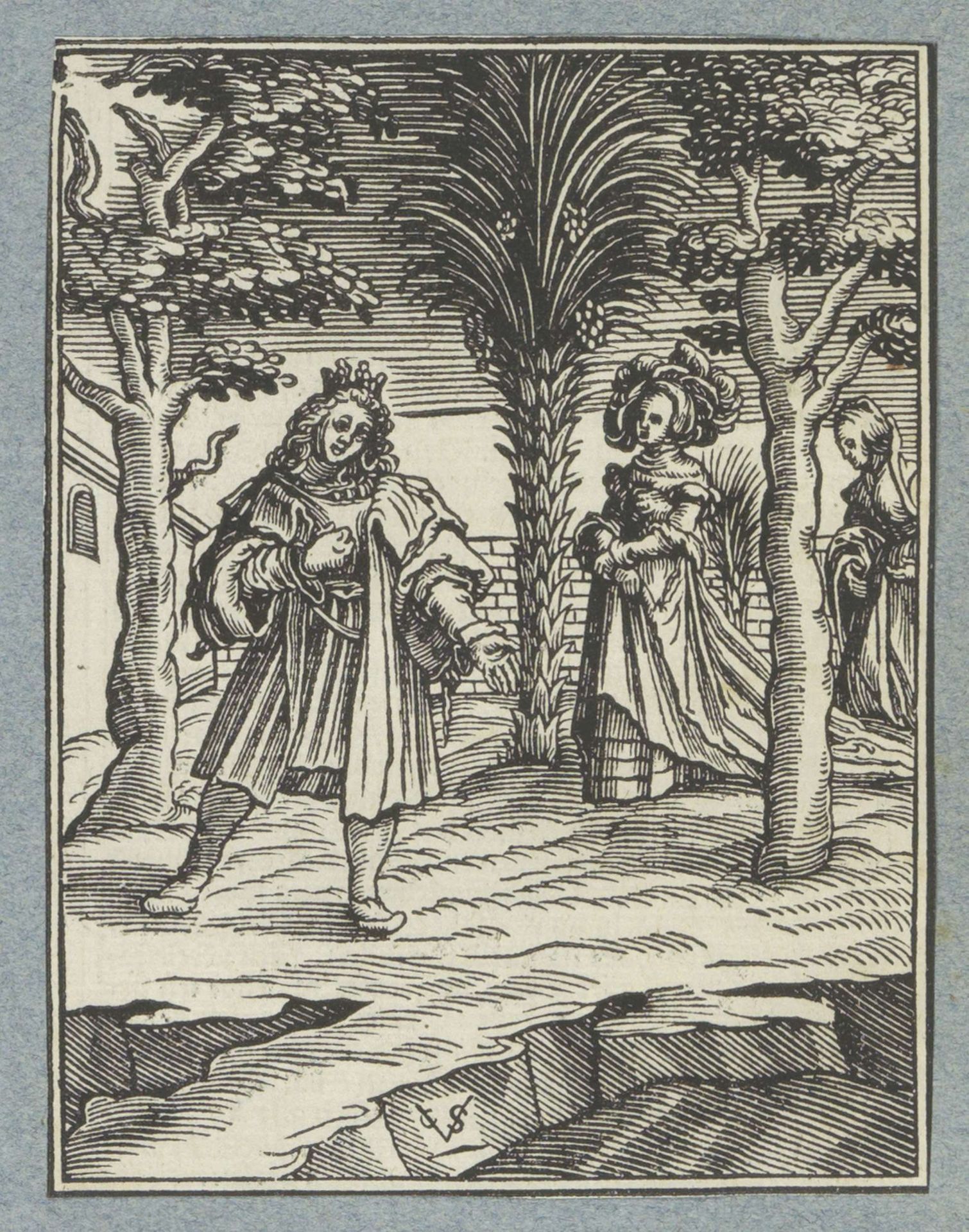 Man wordt verleid door lichtzinnige vrouw by Christoffel van (II) Sichem