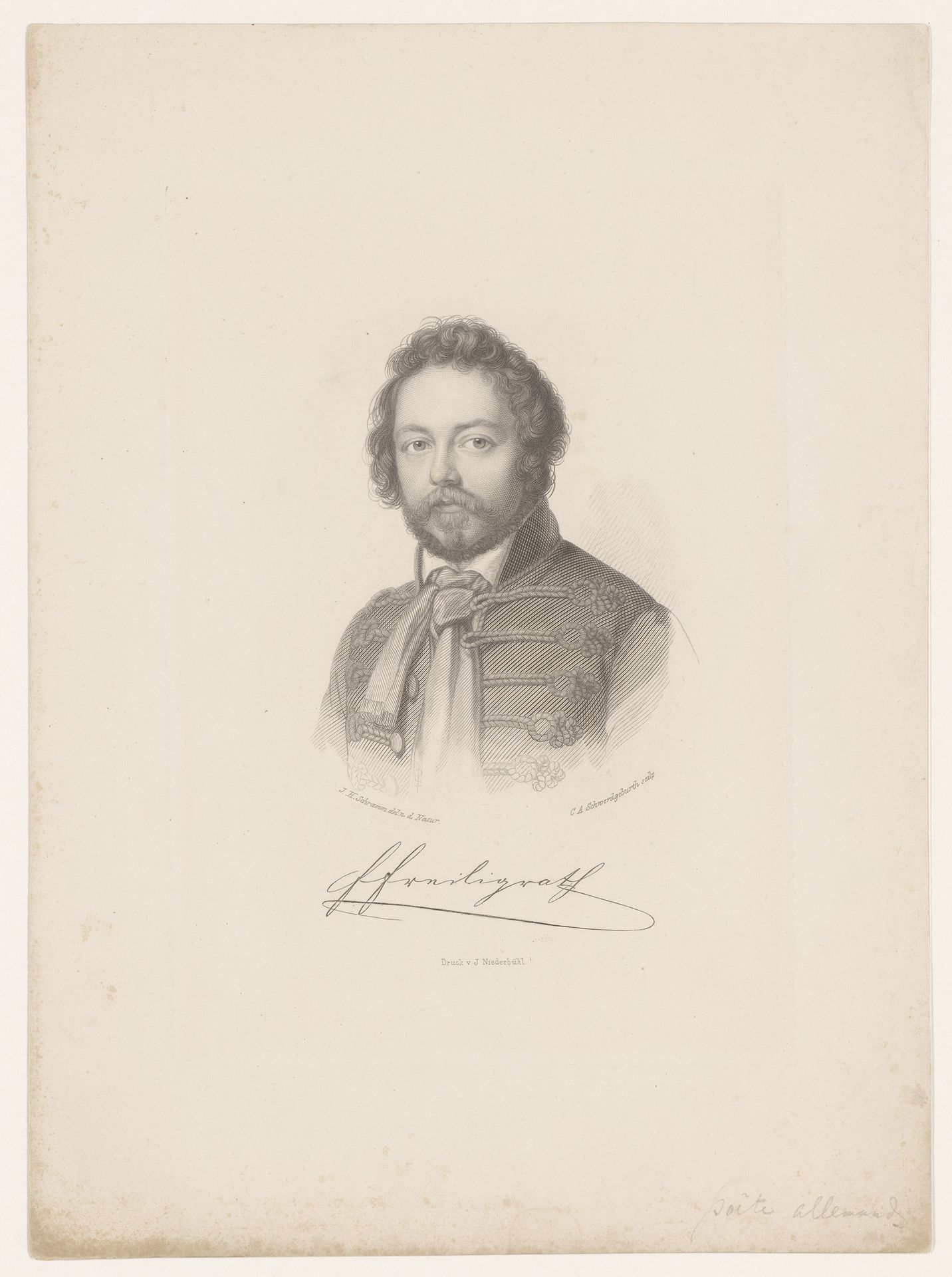 Portret van Ferdinand Freiligrath by Carl August Schwerdgeburth