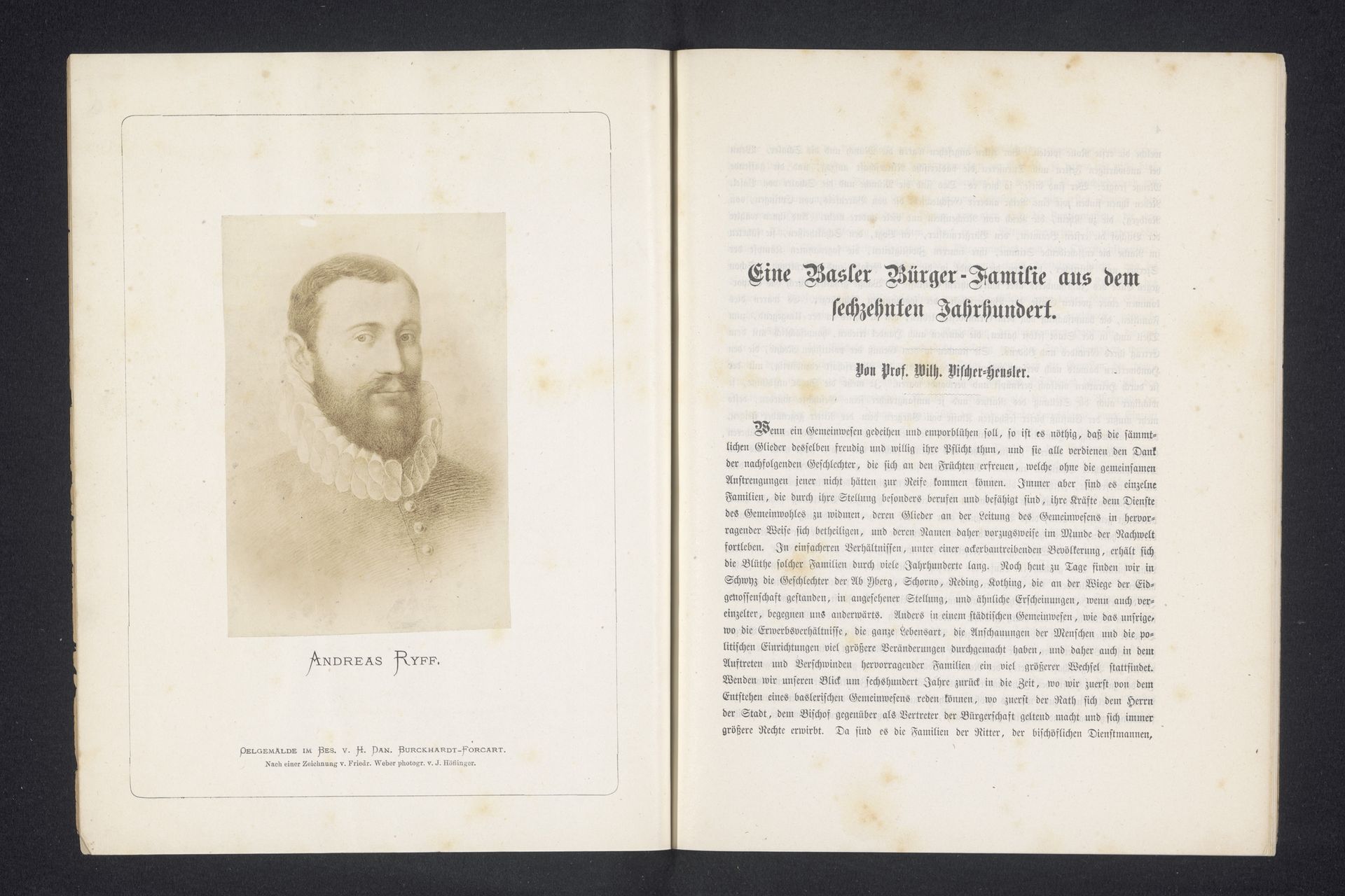 Fotoreproductie van een portret van Andreas Ryff by Jakob Höflinger