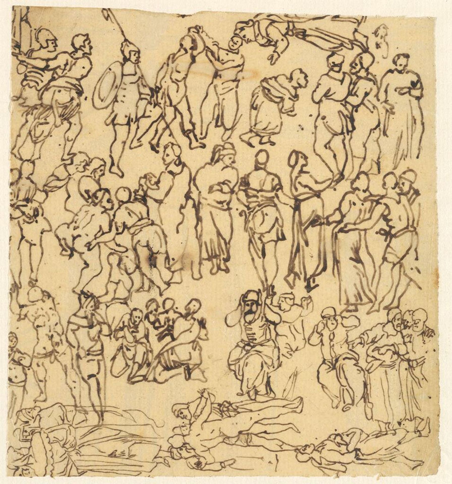 Sheet of Studies of Figures by Rodolphe Bresdin