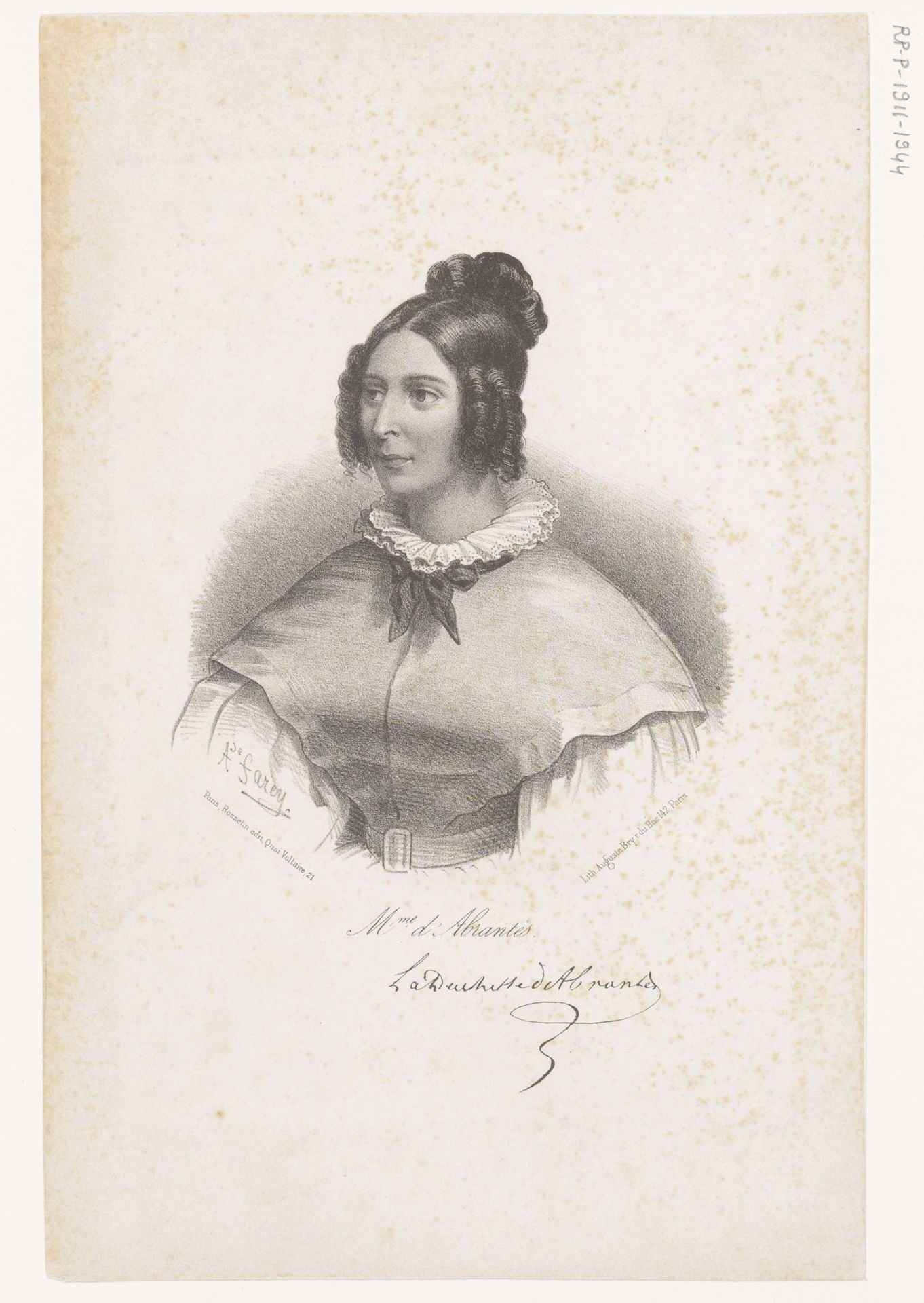 Portret van Laure Junot d'Abrantès by Alphonse Farcy