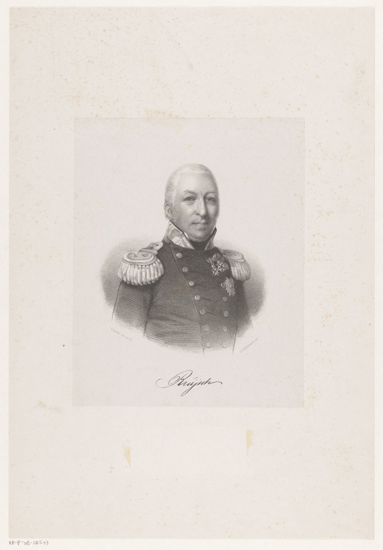 Portret van Hendrik Alexander Ruysch by Johan Hendrik Hoffmeister
