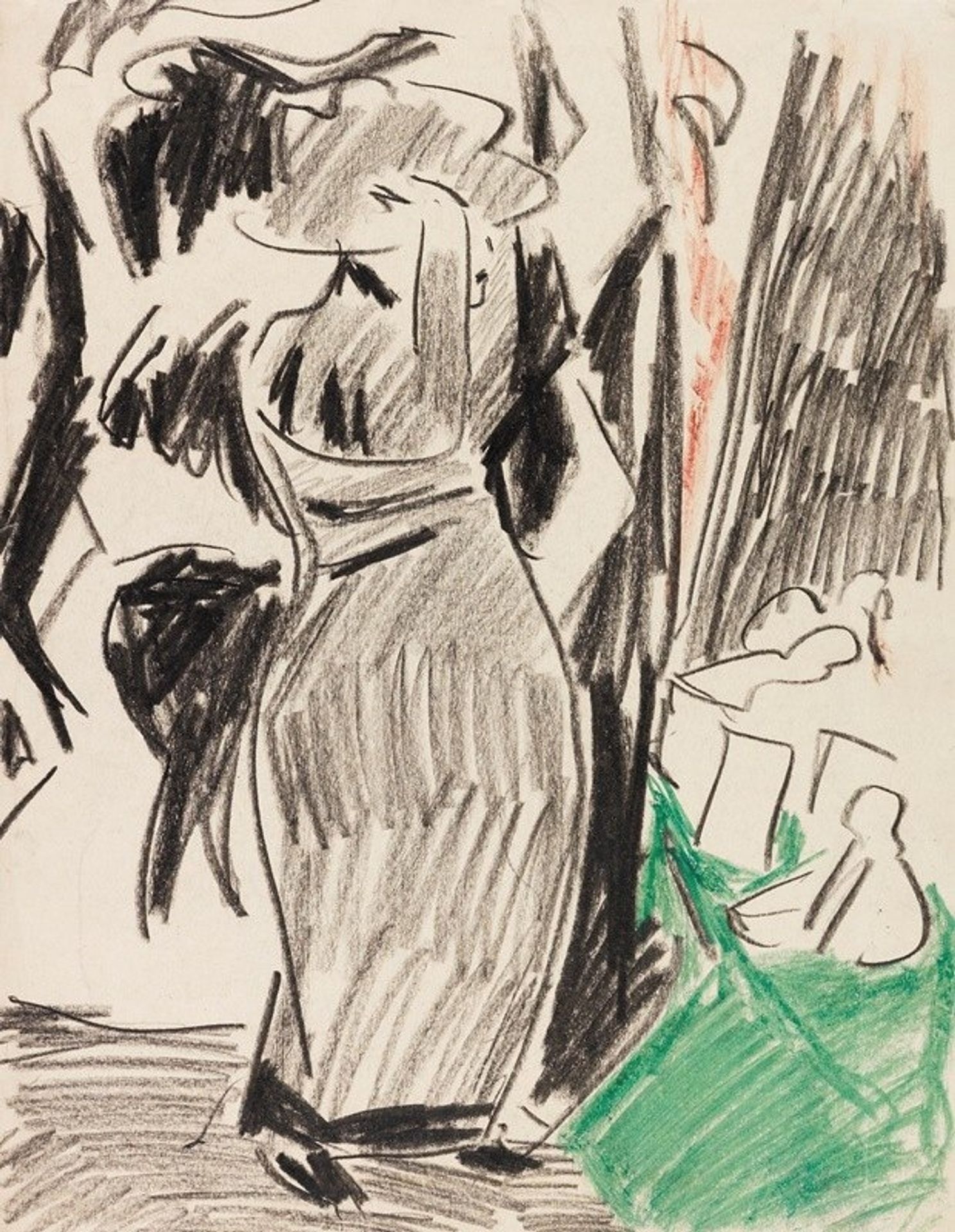 Frau vor dem Spiegel by Ernst Ludwig Kirchner