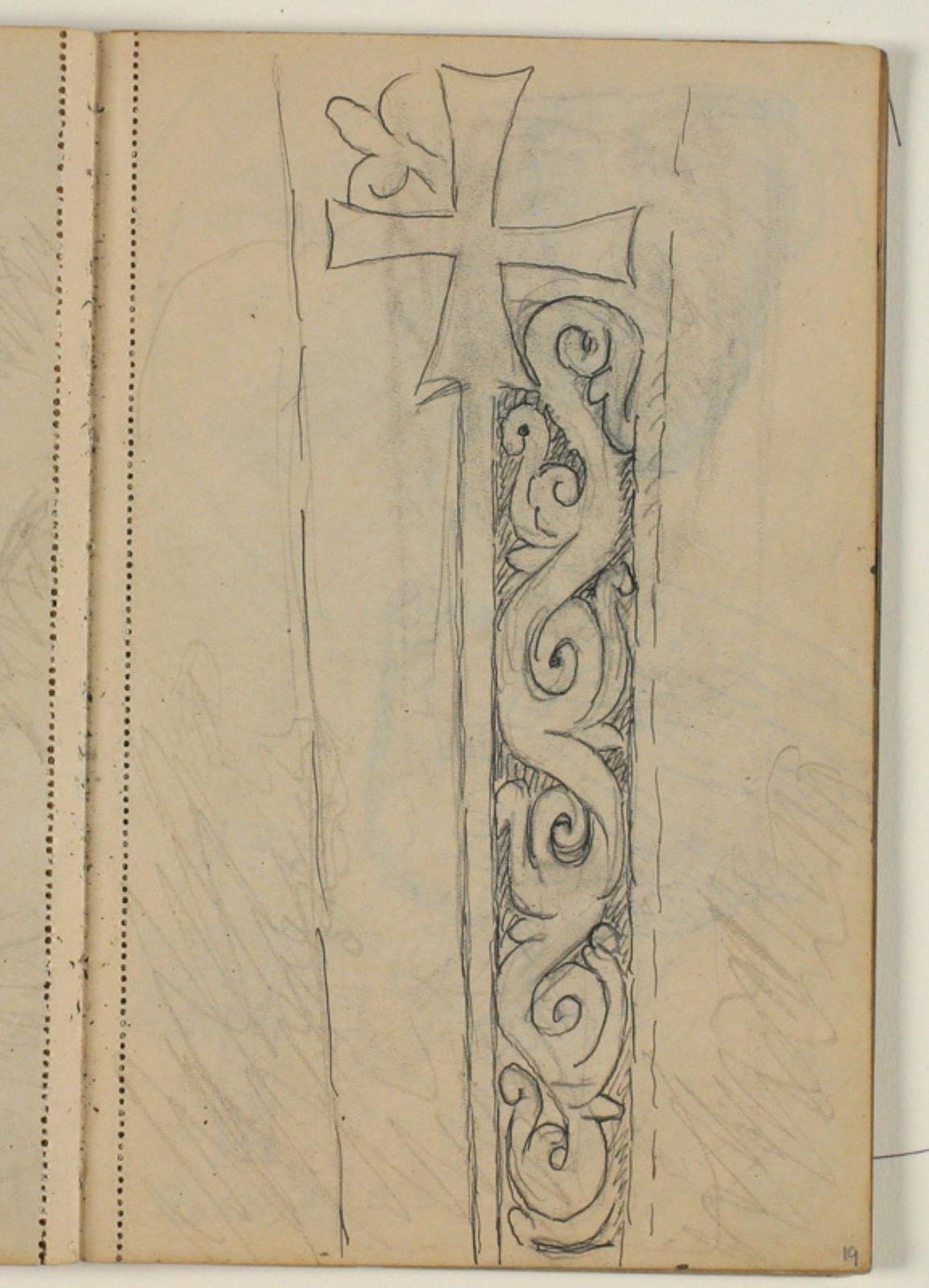 Studie af gravsten by Niels Larsen Stevns