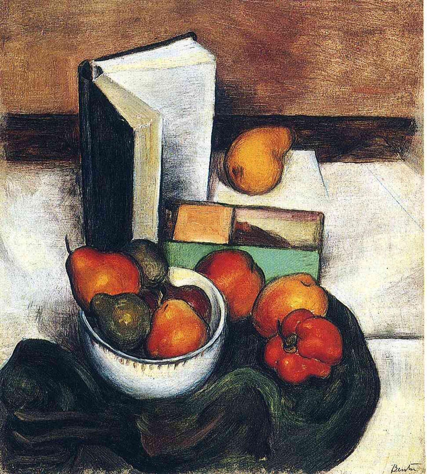 Still Life with Fruit and Vegetables by Thomas Hart Benton