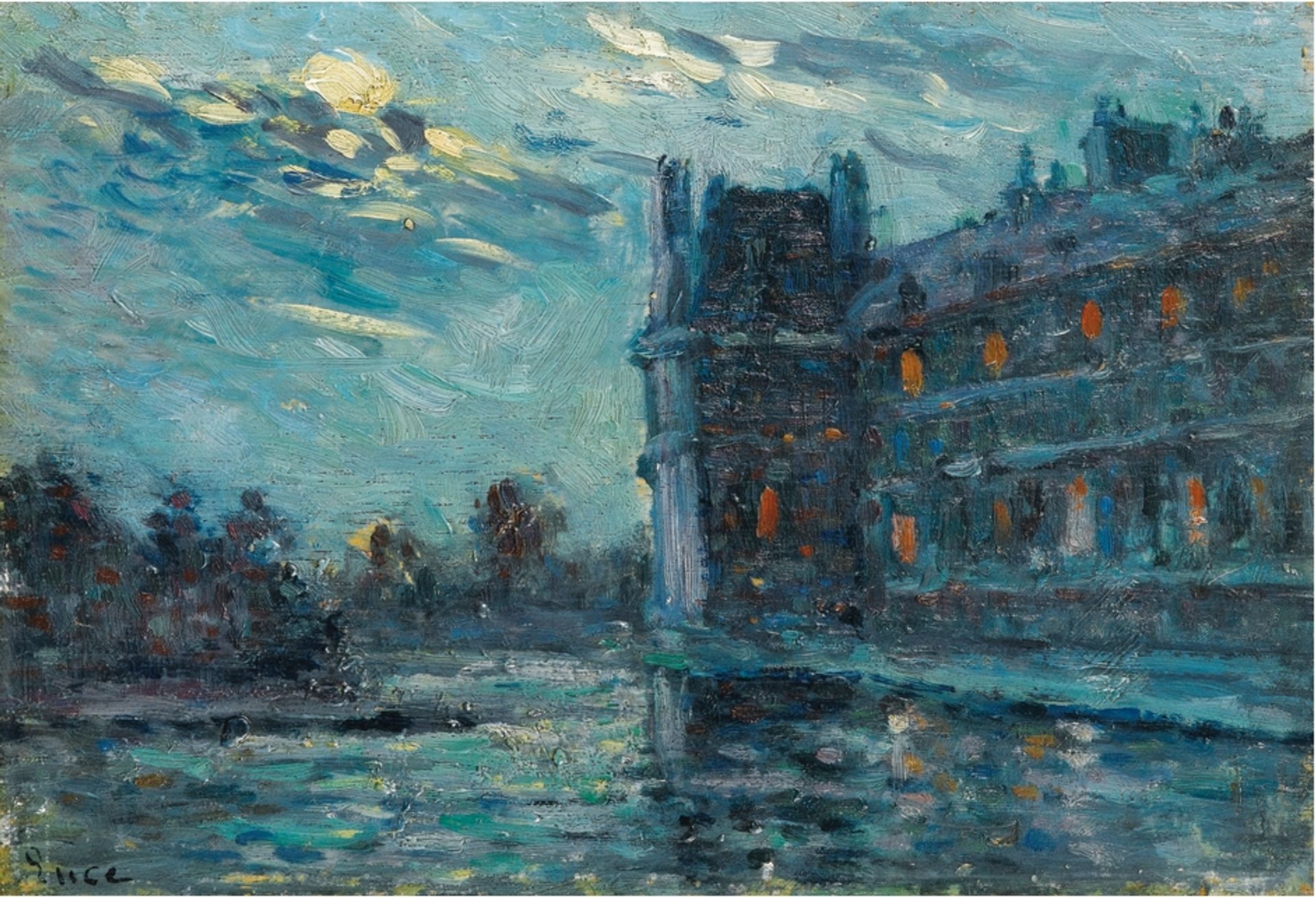 Les Inondations De 1910, Le Pavillon De Flore by Maximilien Luce