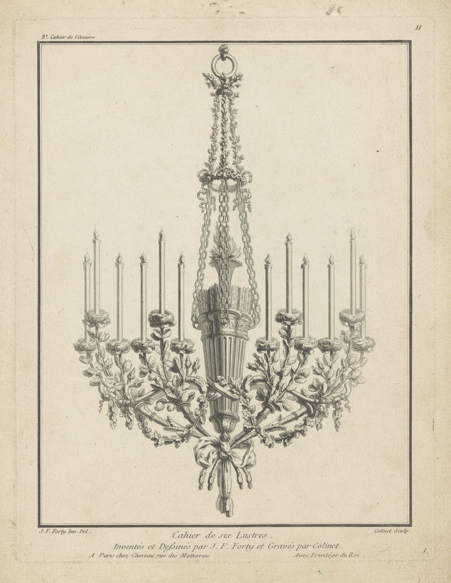 Kroonluchter met pijlenkokers by A. Colinet