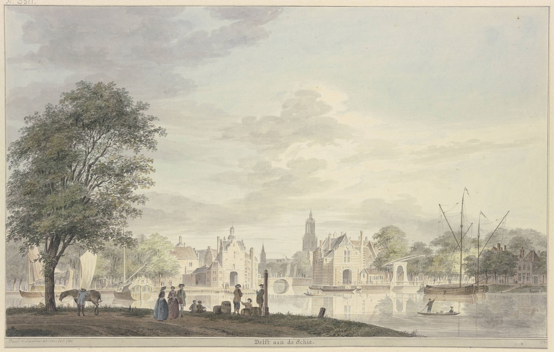 Delft aan de Schie (Original Title) by Paulus van Liender