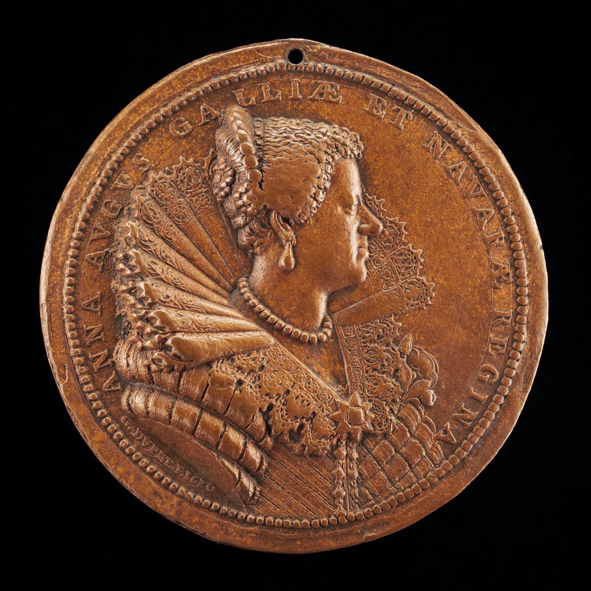 Anne of Austria, 1601-1666, Wife of King Louis XIII of France 1615 [reverse] by Guillaume Dupré