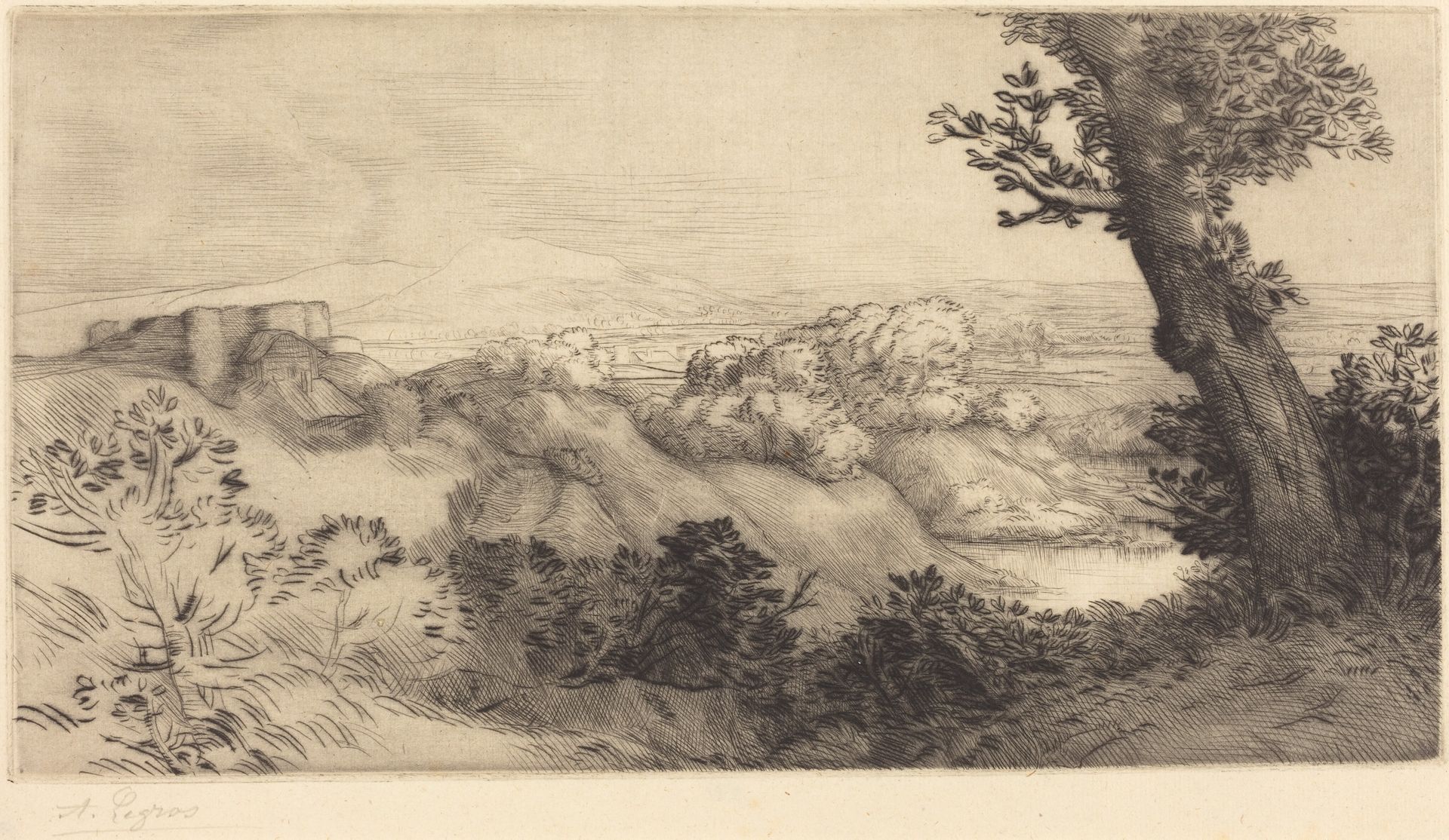 Top of the Hill (Le haut de la colline) by Alphonse Legros