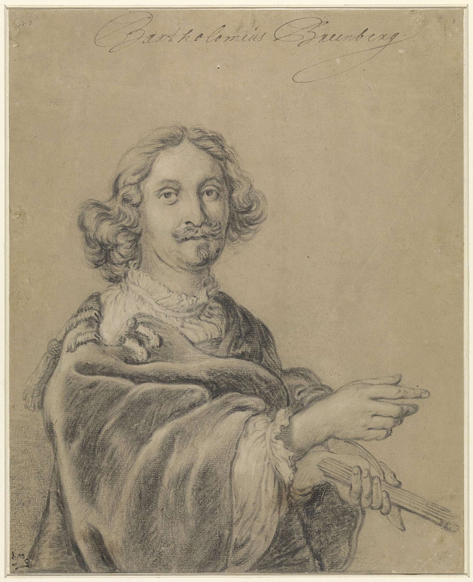 Portret van Bartholomeus Breenbergh by Bartholomeus Breenbergh