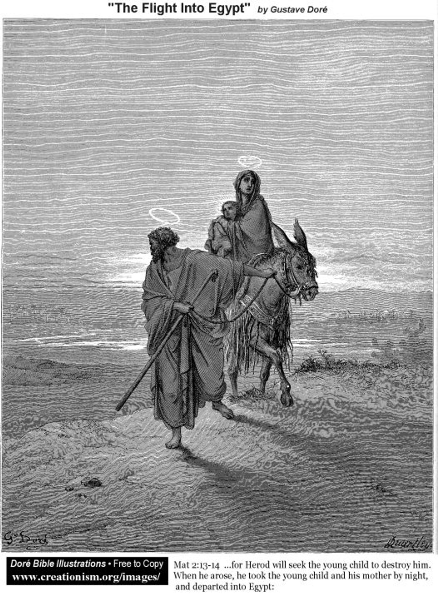 The Flight Into Egypt by Gustave Dore