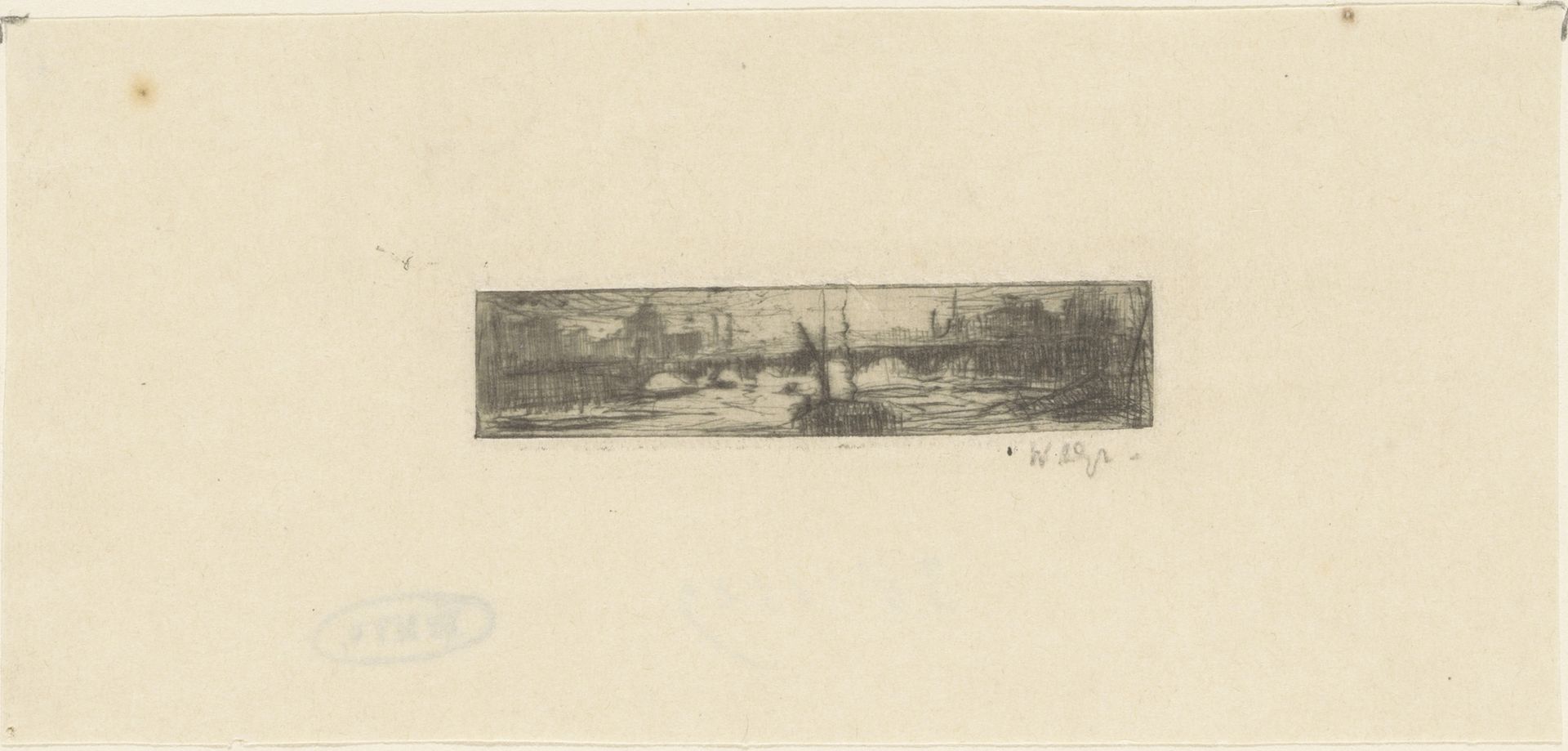 Brug over de Theems in Londen by Willem Adrianus Grondhout