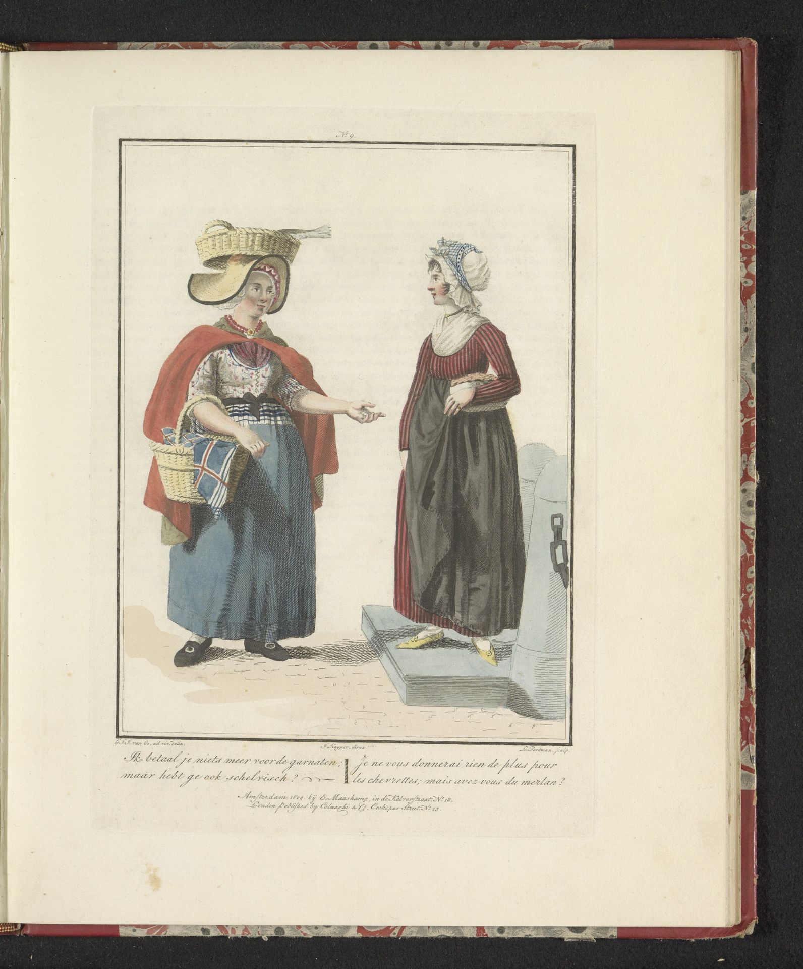 Scheveningse visverkoopster by Ludwig Gottlieb Portman