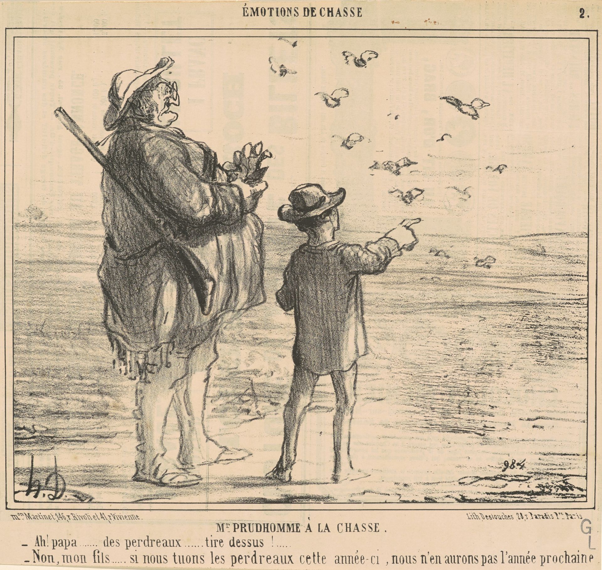 Mr 'Prudhomme a la chasse by Honoré Daumier