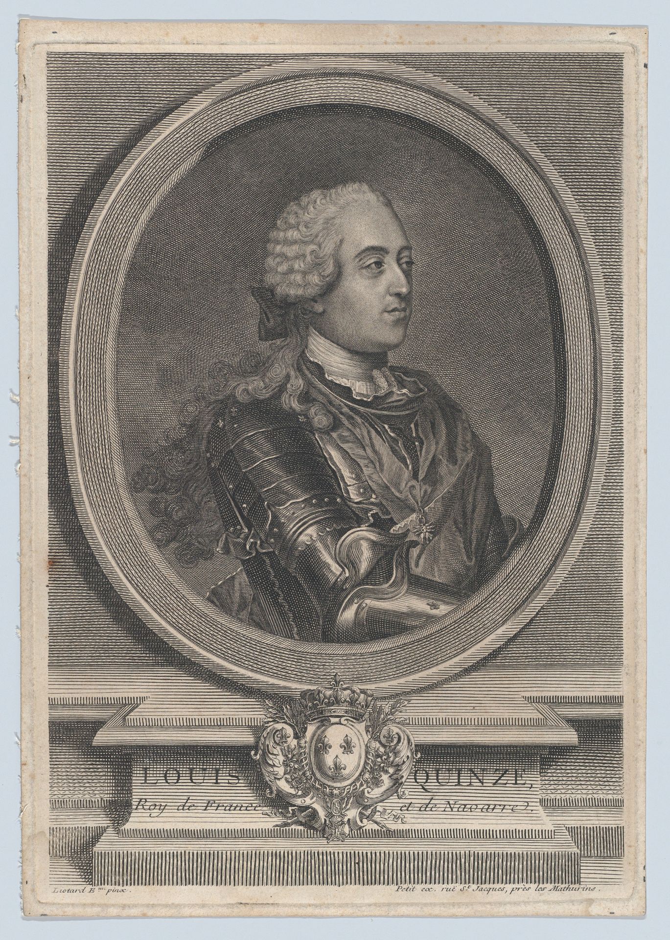 Portrait of Louis XV by Gilles Jacques Petit