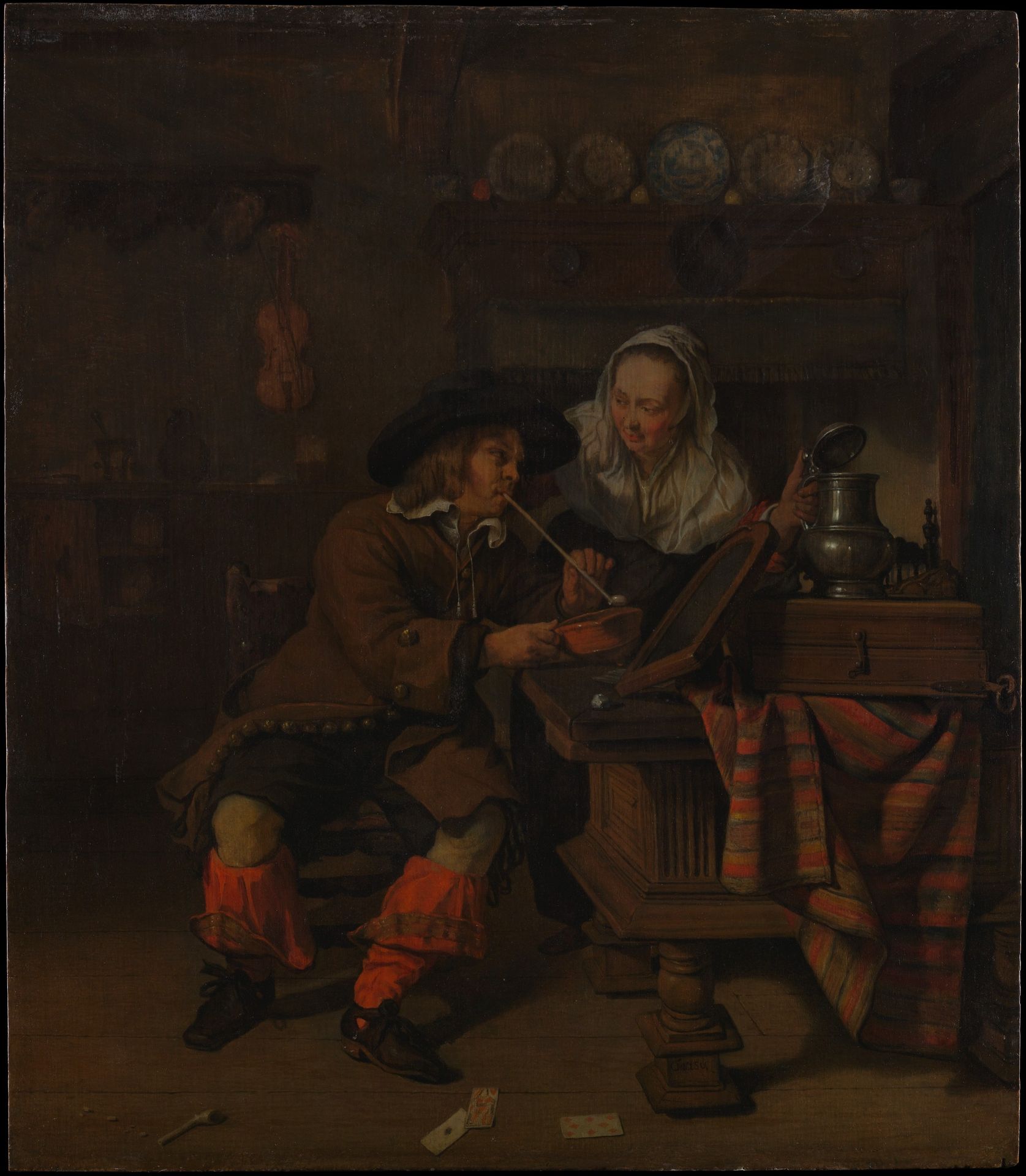 Tavern Scene by Gabriel Metsu