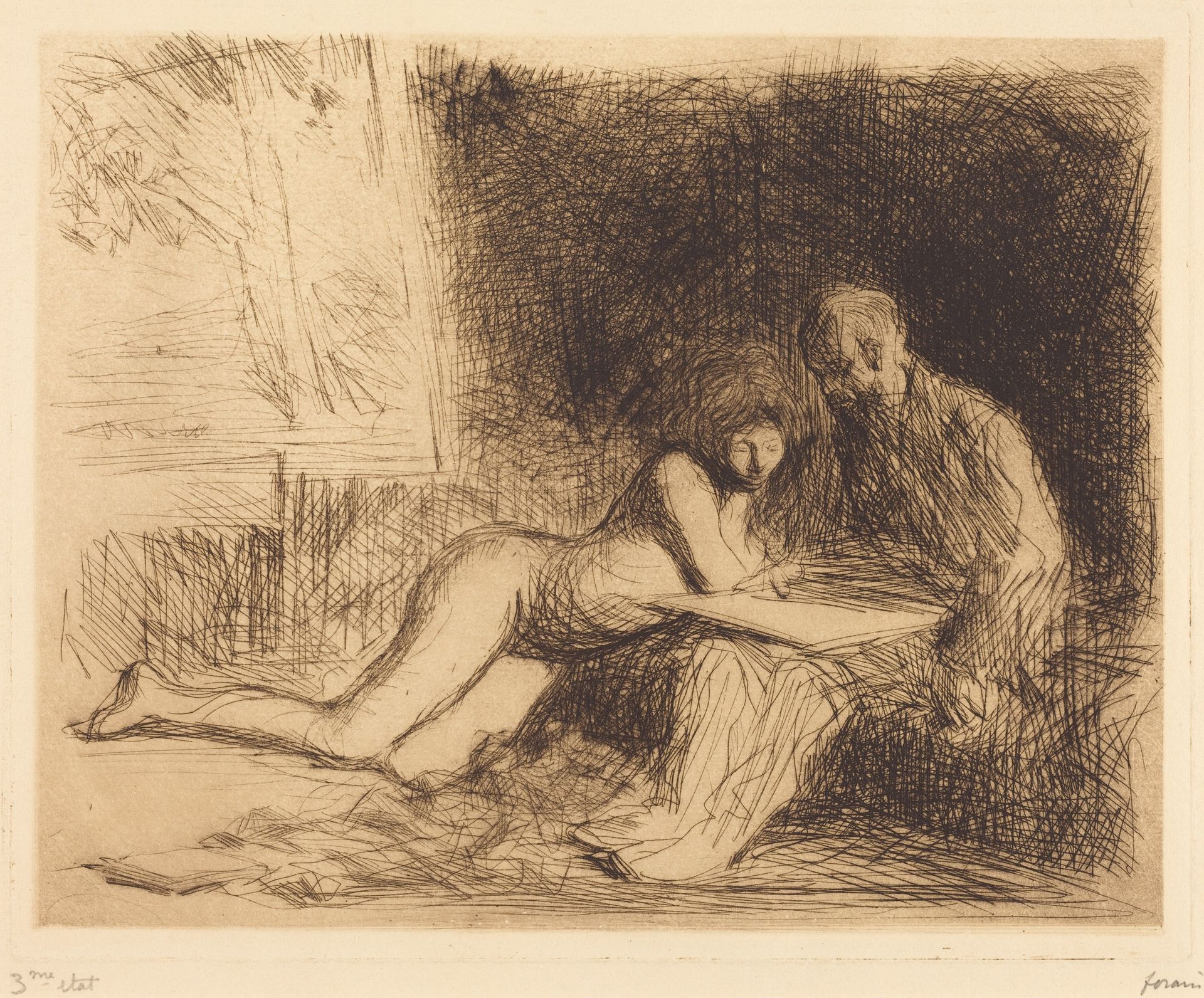 The Model's Rest (fourth plate) by Jean-Louis Forain