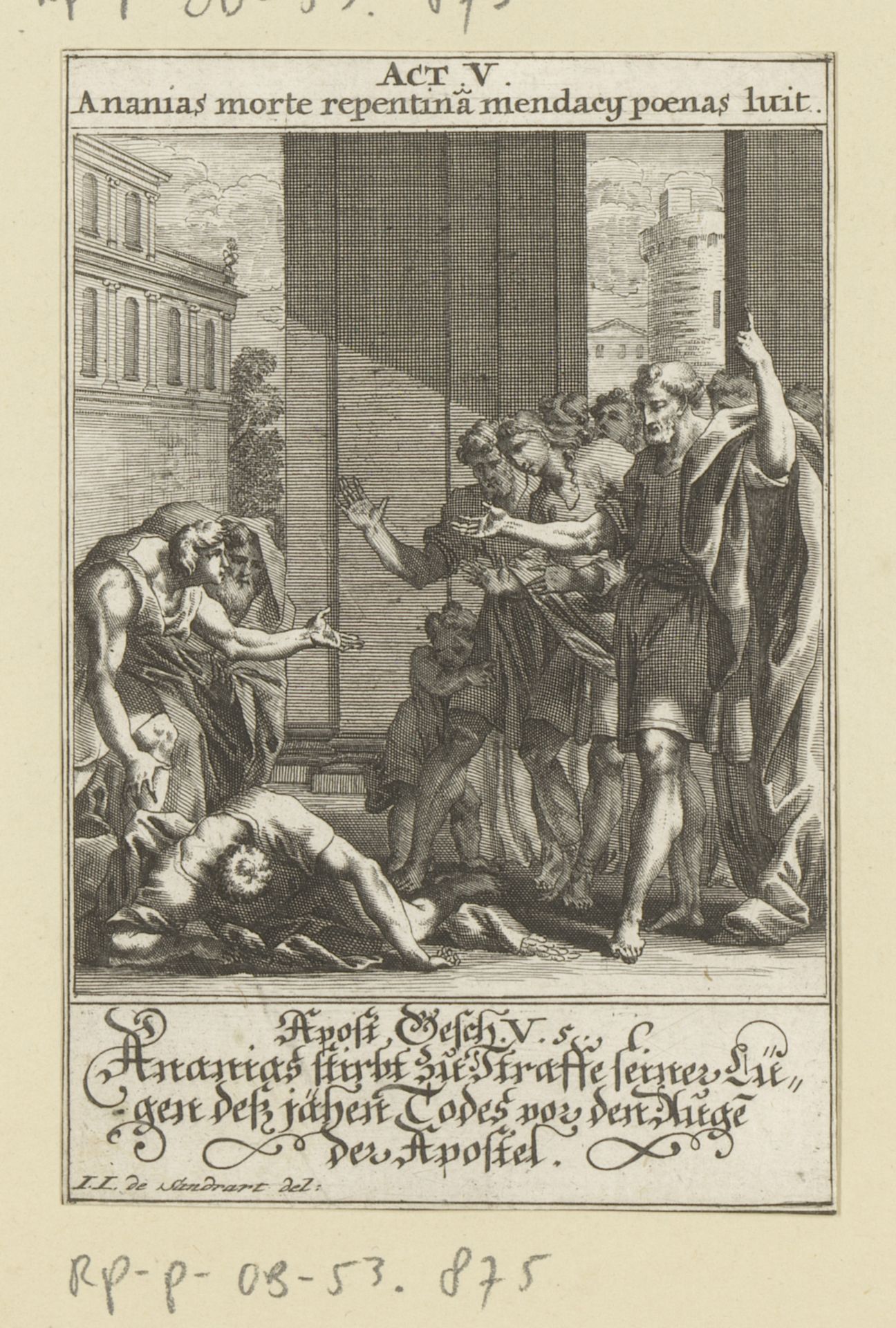 Ananias valt dood neer by Anonymous
