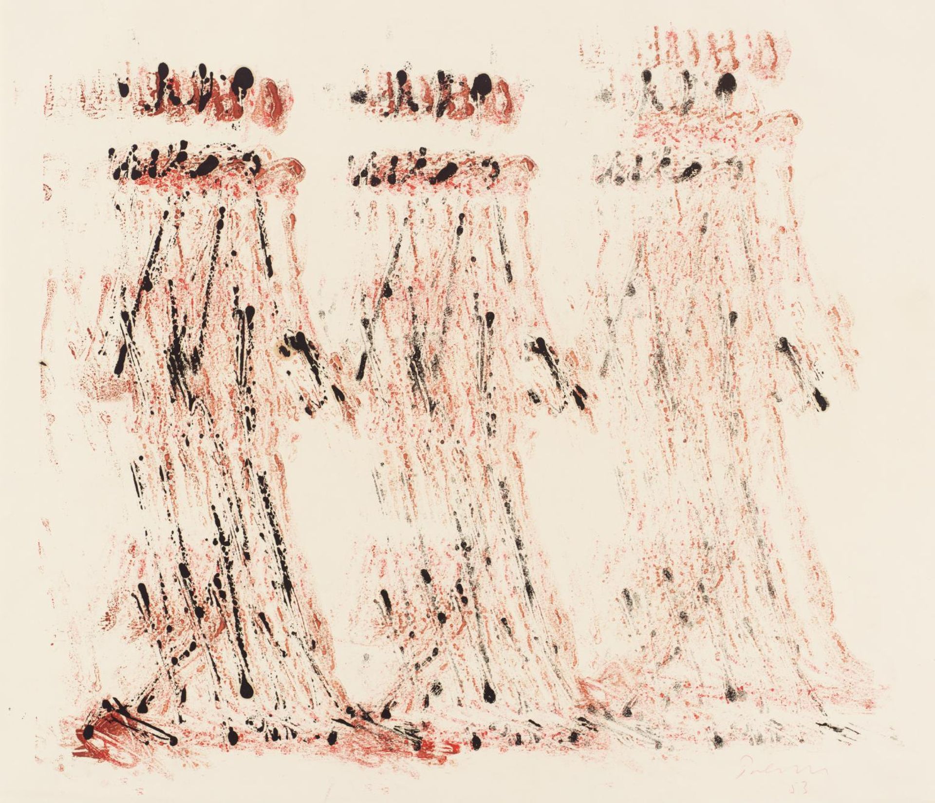 Marching Figures by  William Turnbull