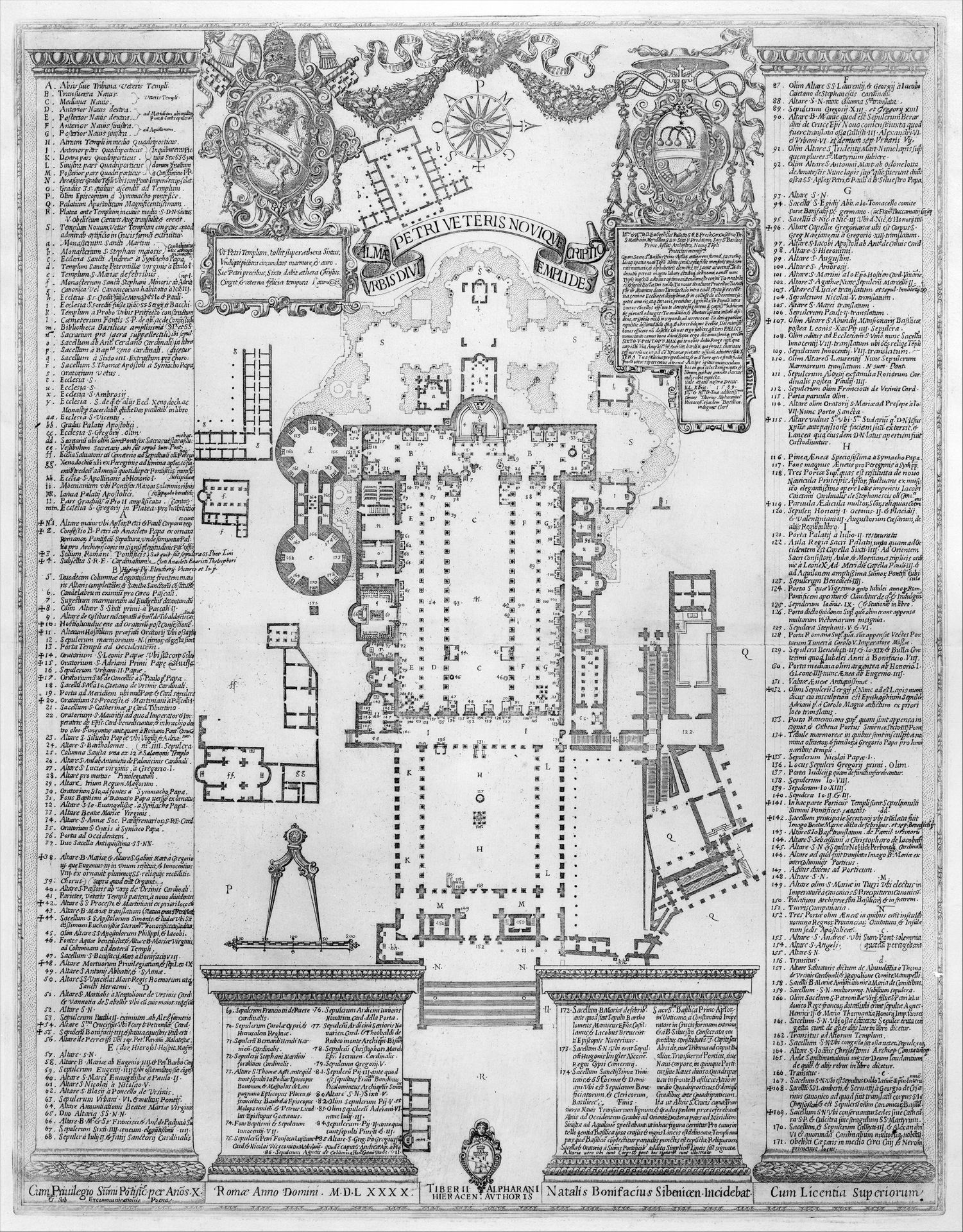 Basilica di S. Pietro in Vaticano (spine title) by Giovanni Battista Costaguti the Elder