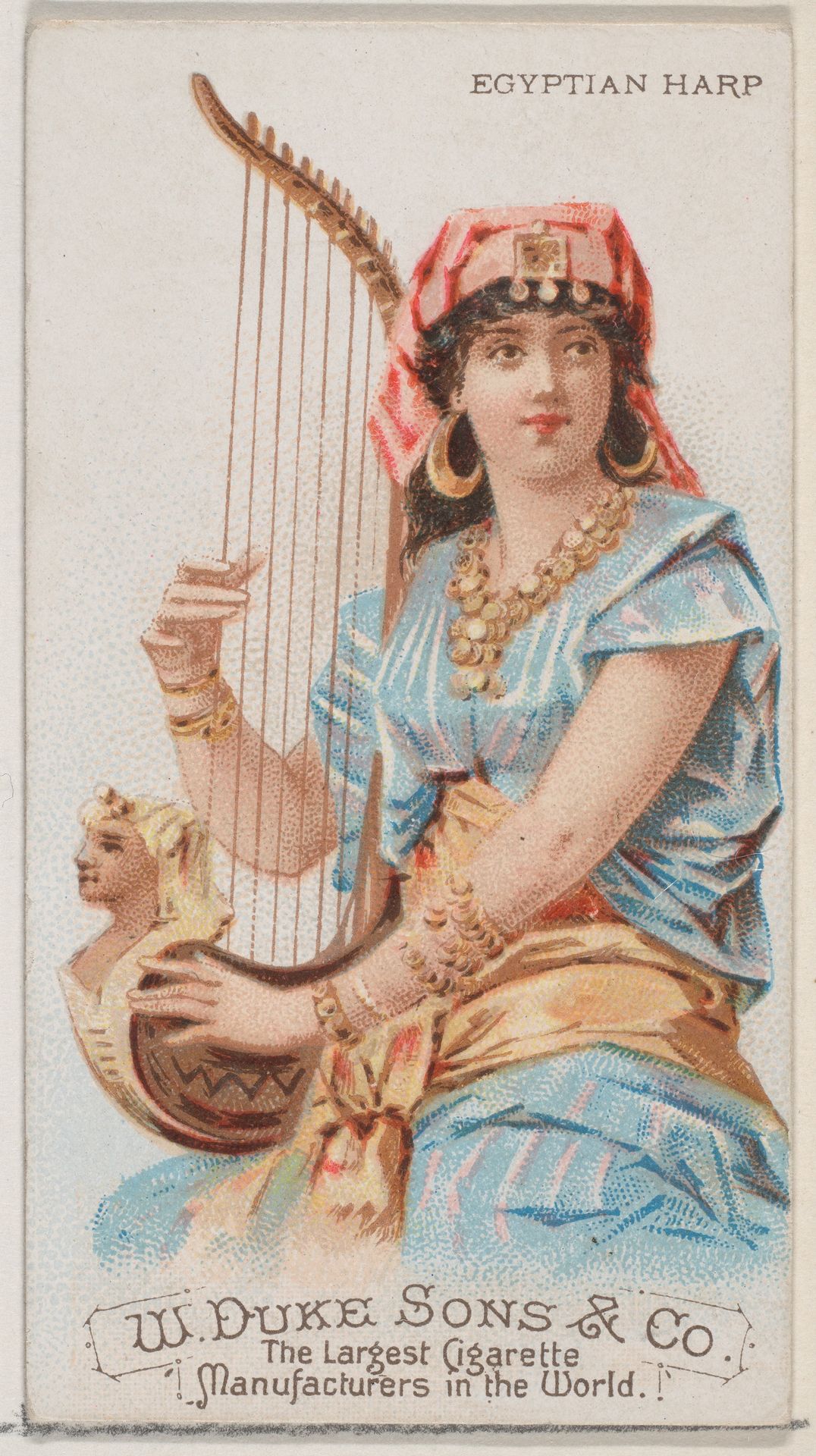 Egyptian Harp, from the Musical Instruments series (N82) for Duke brand cigarettes by W. Duke, Sons & Co.