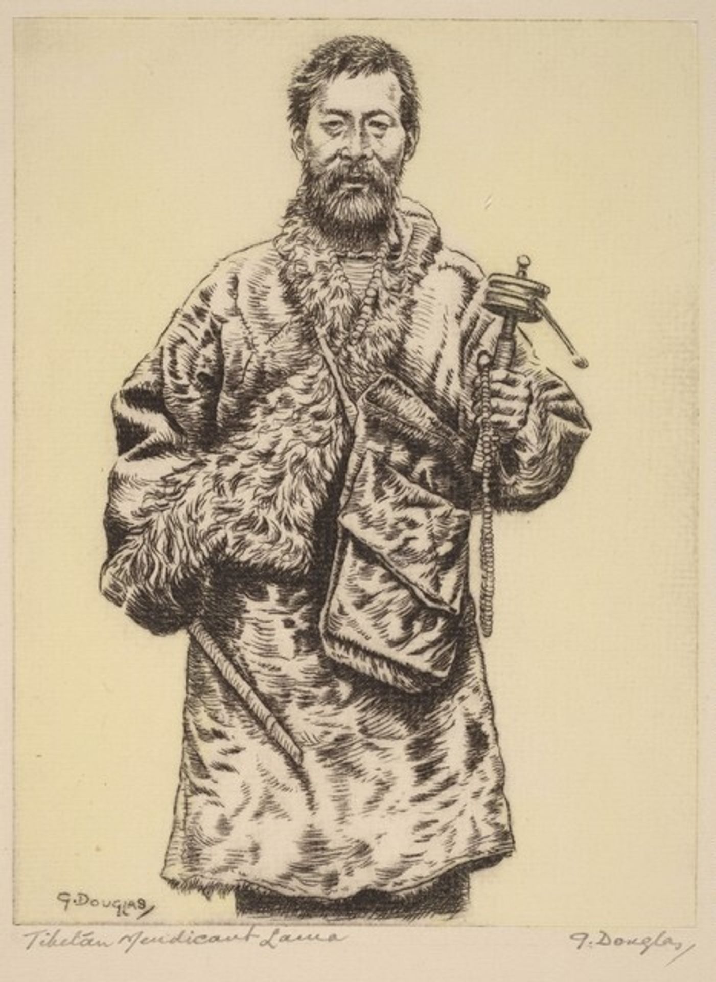 Tibetan Mendicant Lama, Darjeeling by G. Douglas