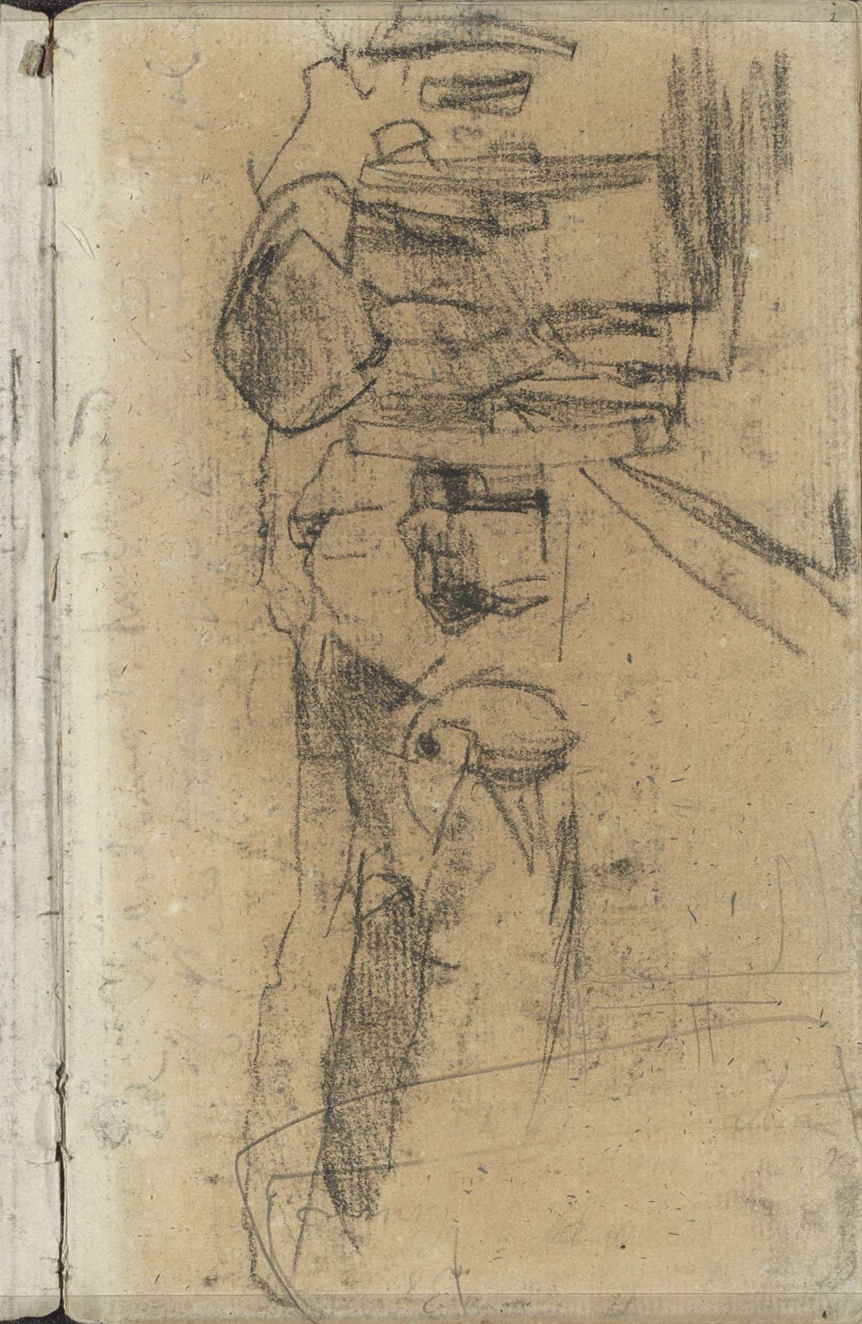 Landschap met paardenkarren by George Hendrik Breitner