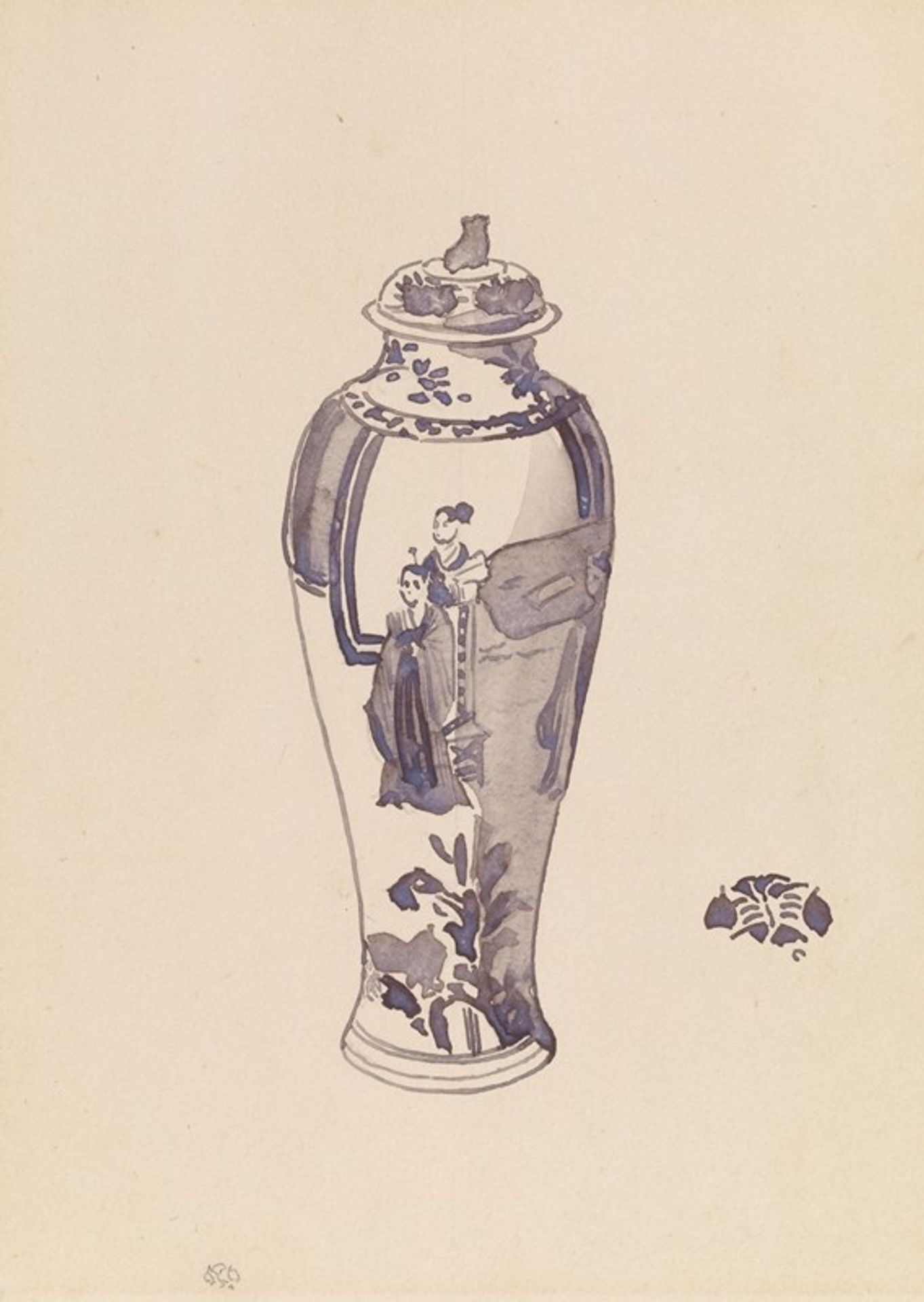 Vase with slightly bulging body by James Abbott McNeill Whistler