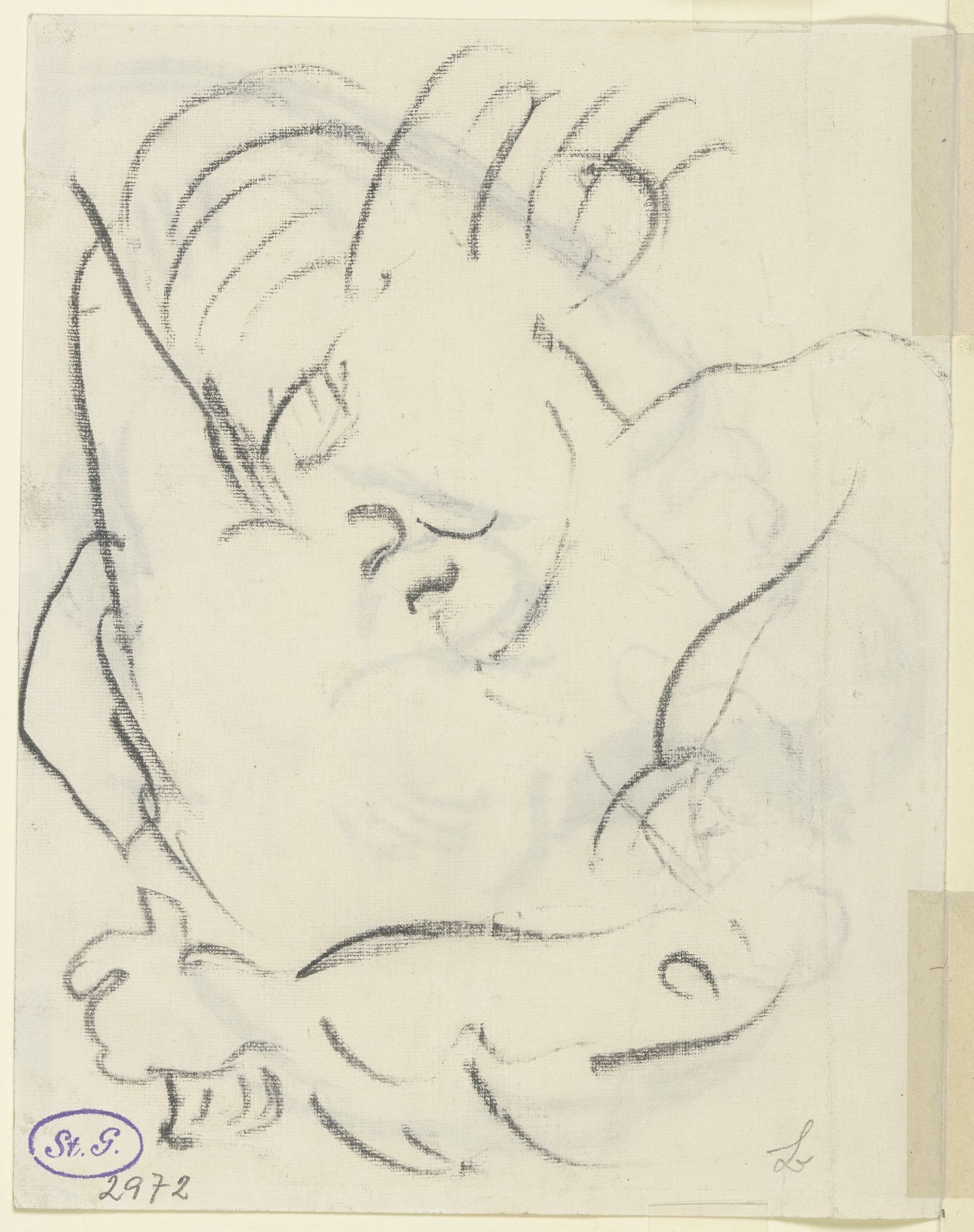 Flüchtige Karikatur Fridel Battenbergs by Max Beckmann