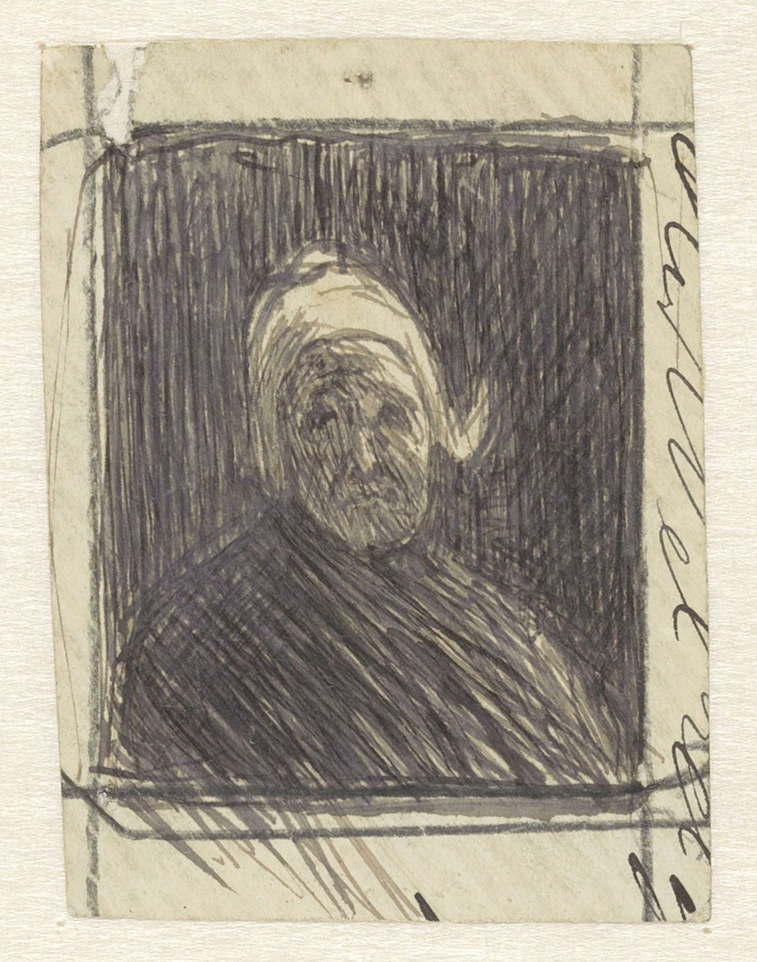 Boerenvrouwtje met kap by Jan Veth