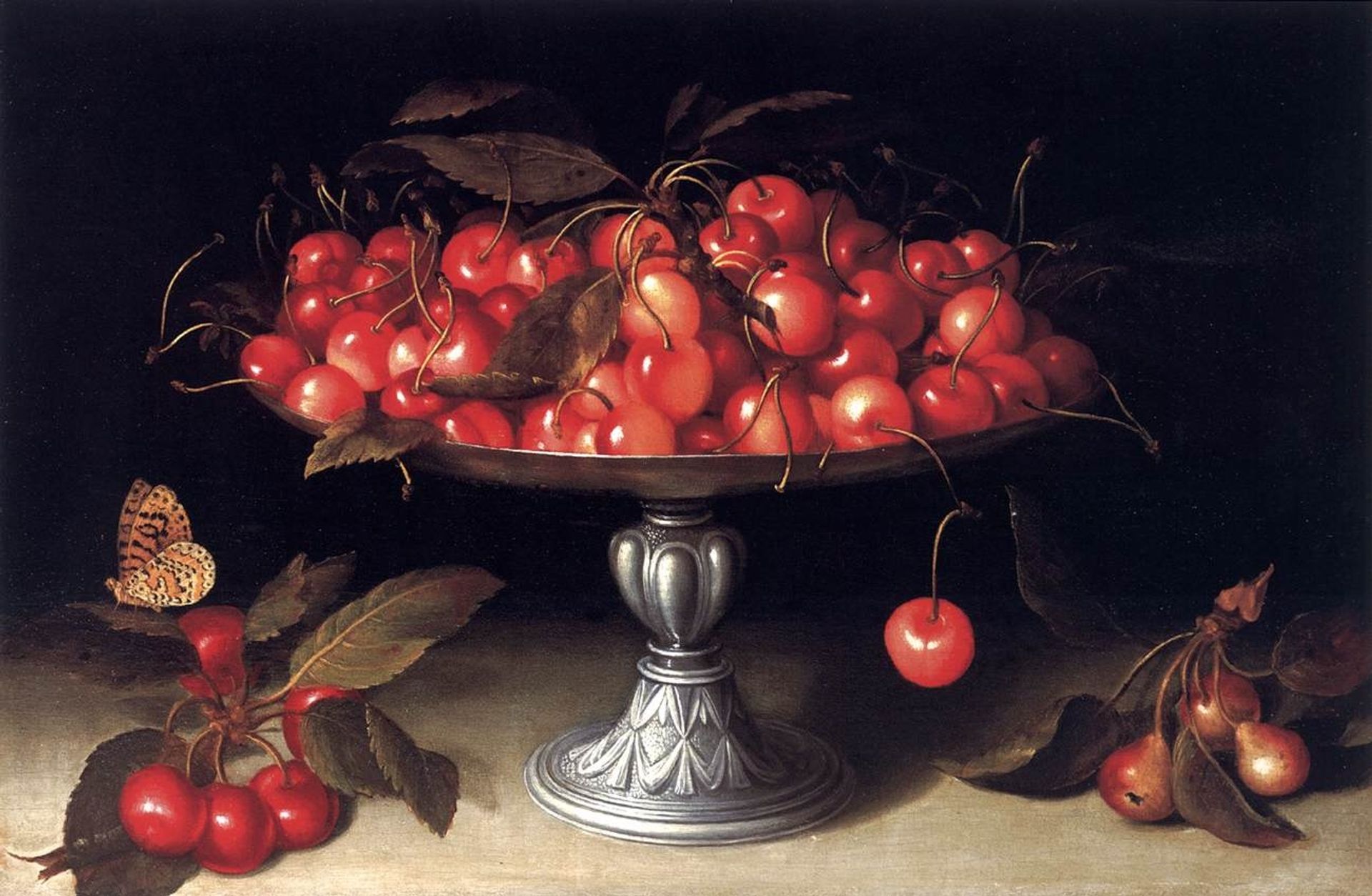 Cherries in a Silver Compote by Fede Galizia