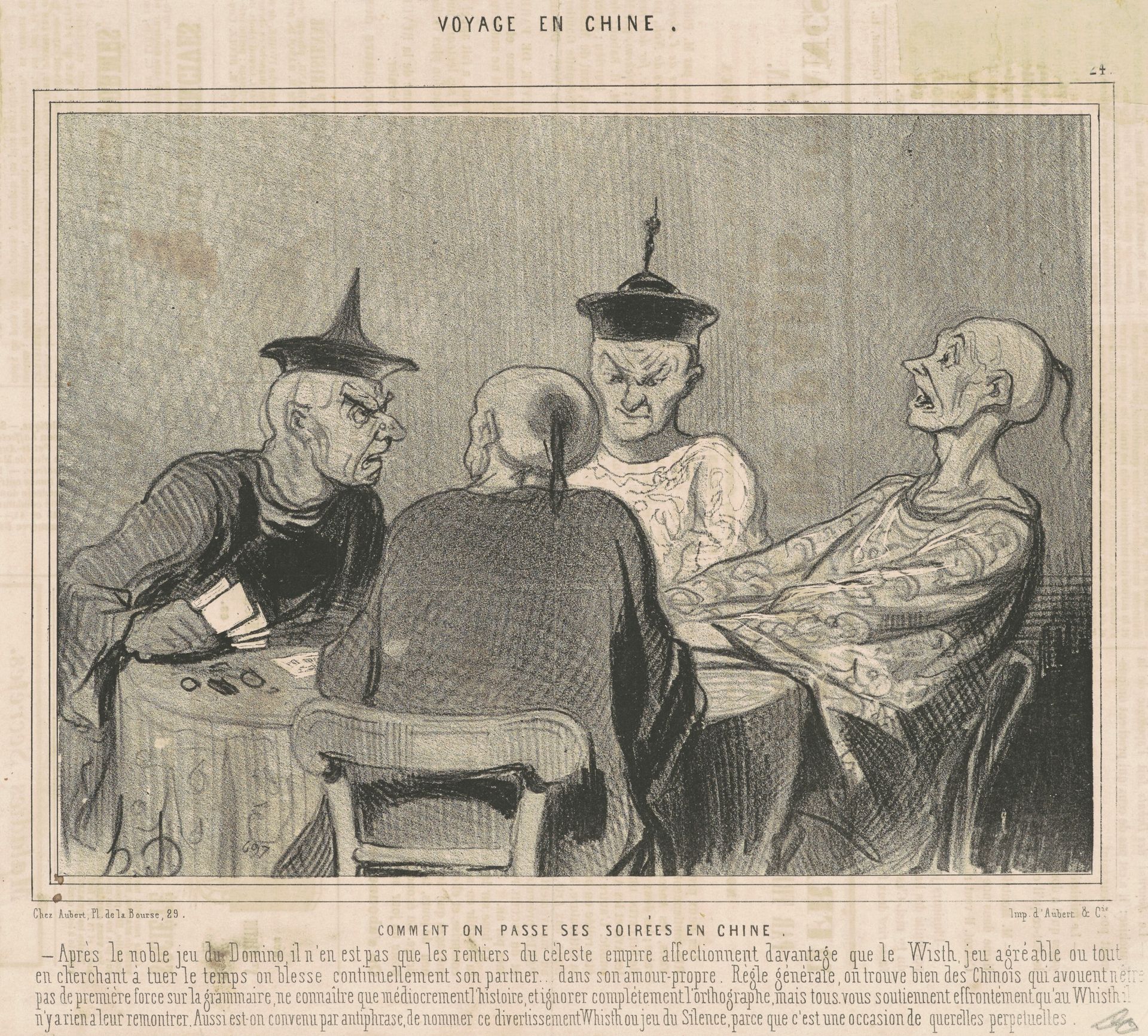 Comment on passe ses soirées en chine by Honoré Daumier