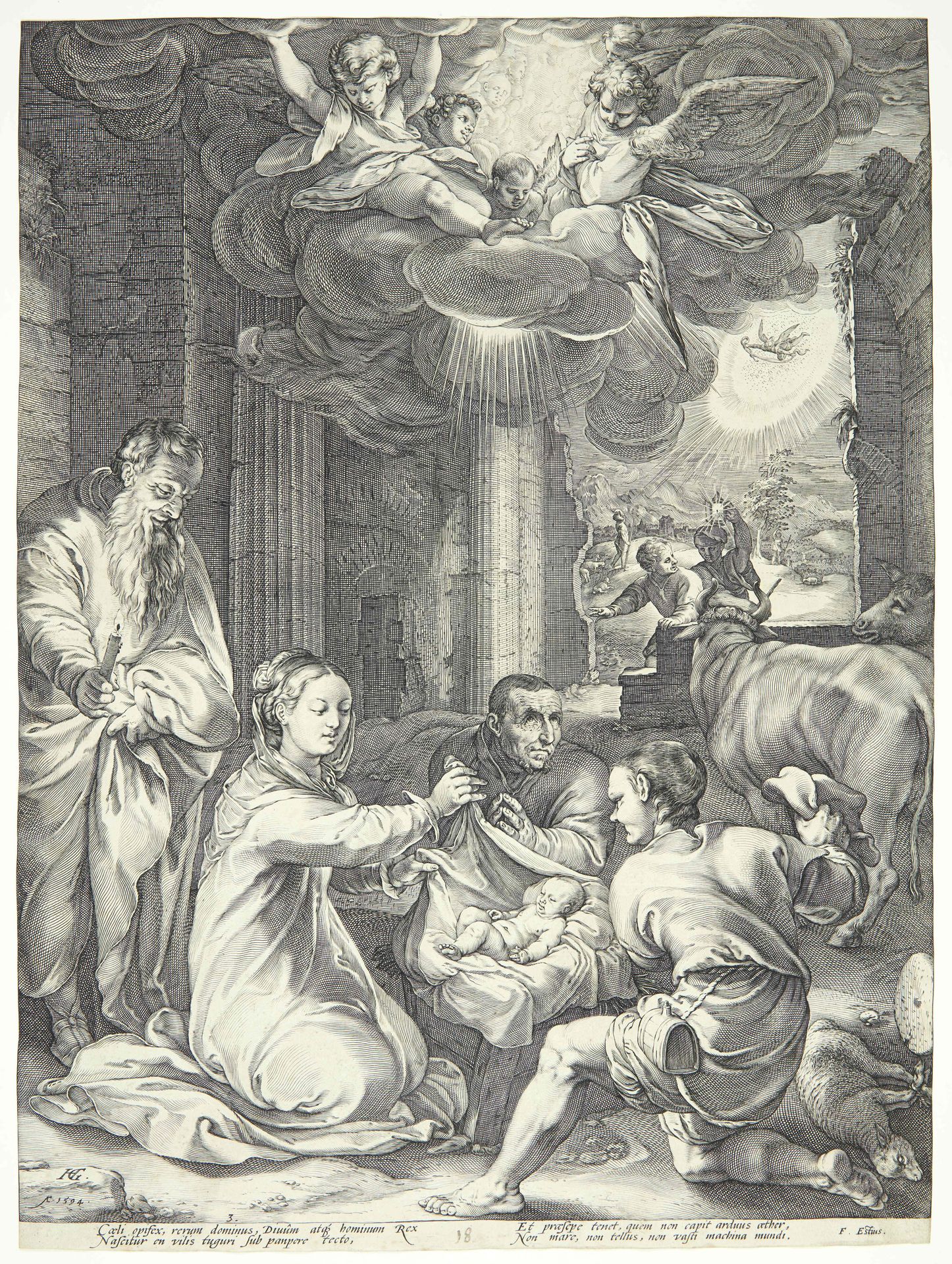 The Adoration of the Shepherds by Hendrick Goltzius