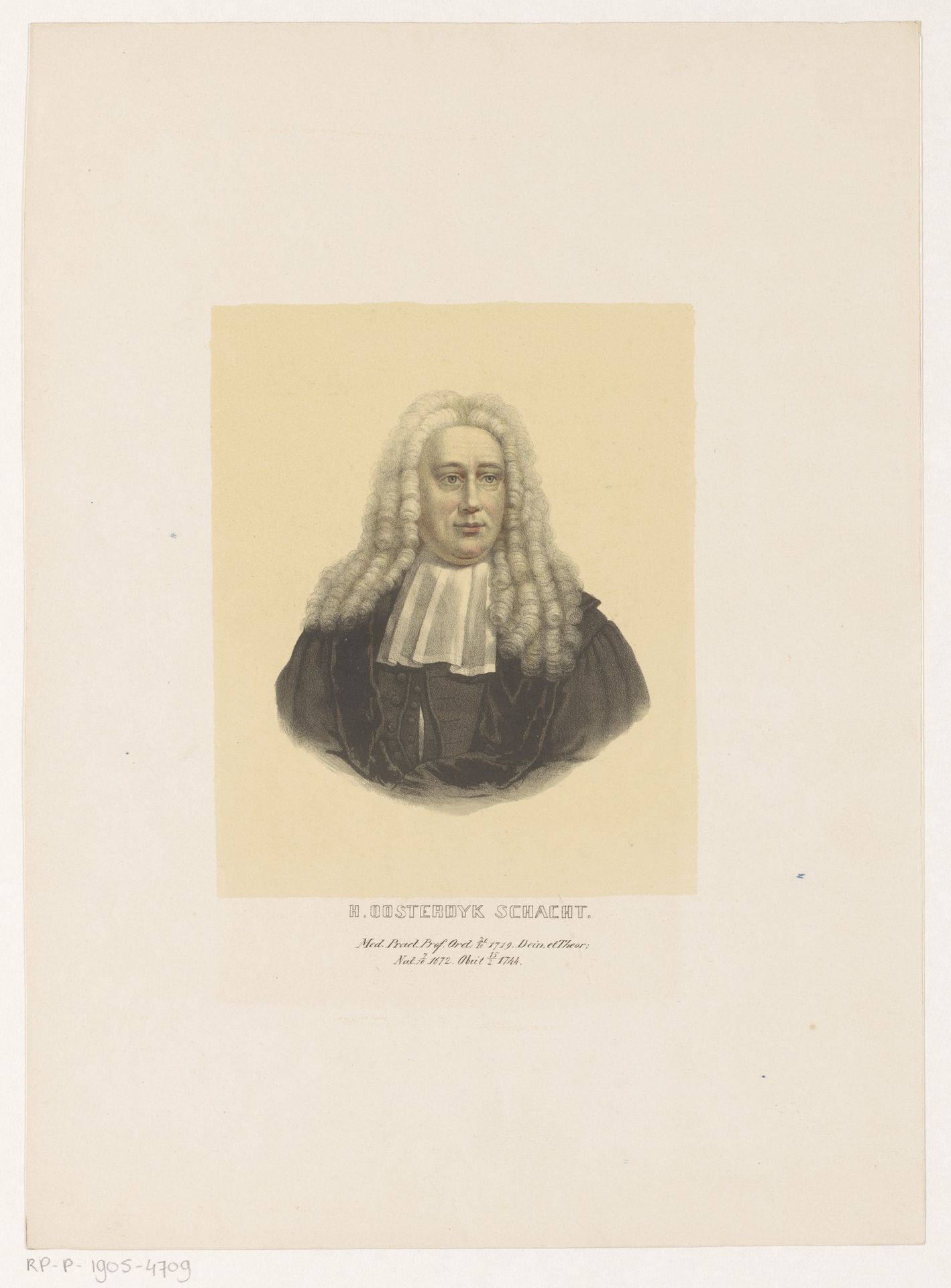 Portret van Hermannus Oosterdijk Schacht by Leendert (I) Springer