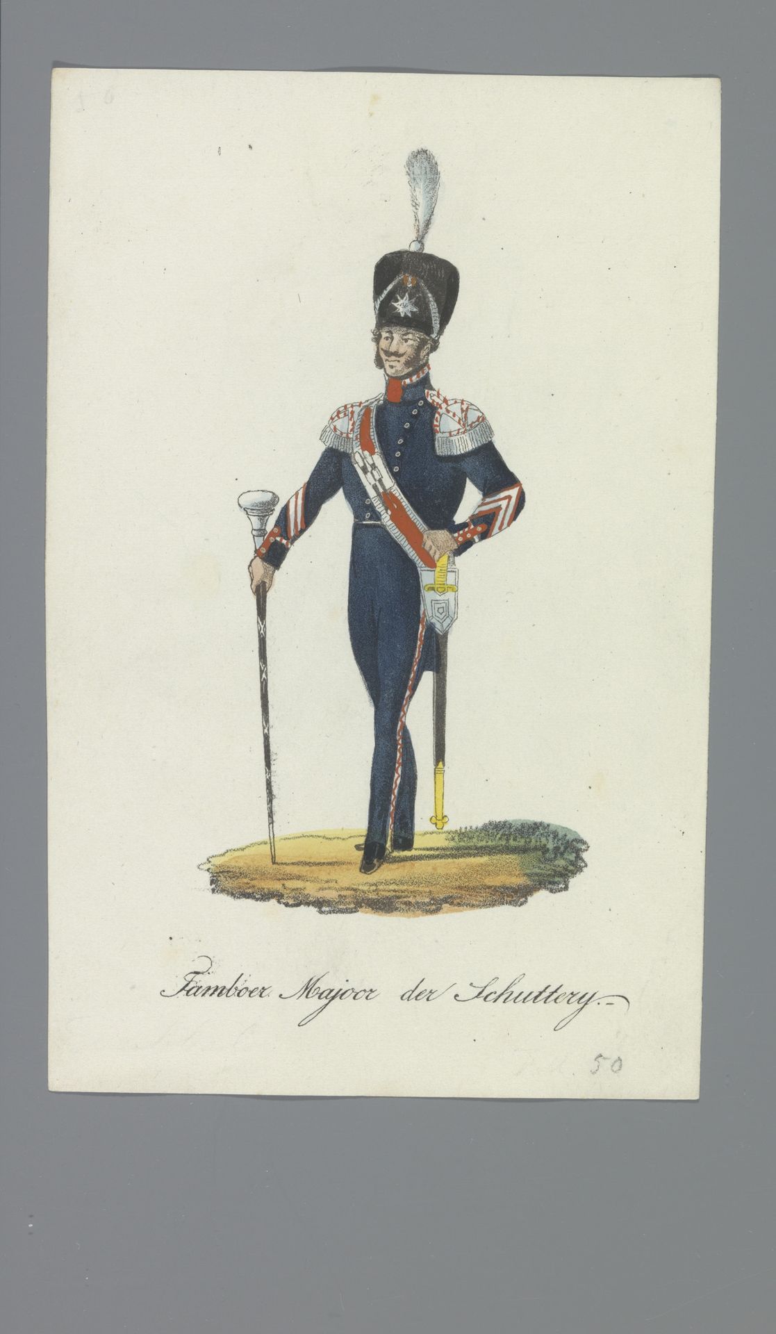 Tamboer Majoor der Schutterij by Albertus Verhoesen