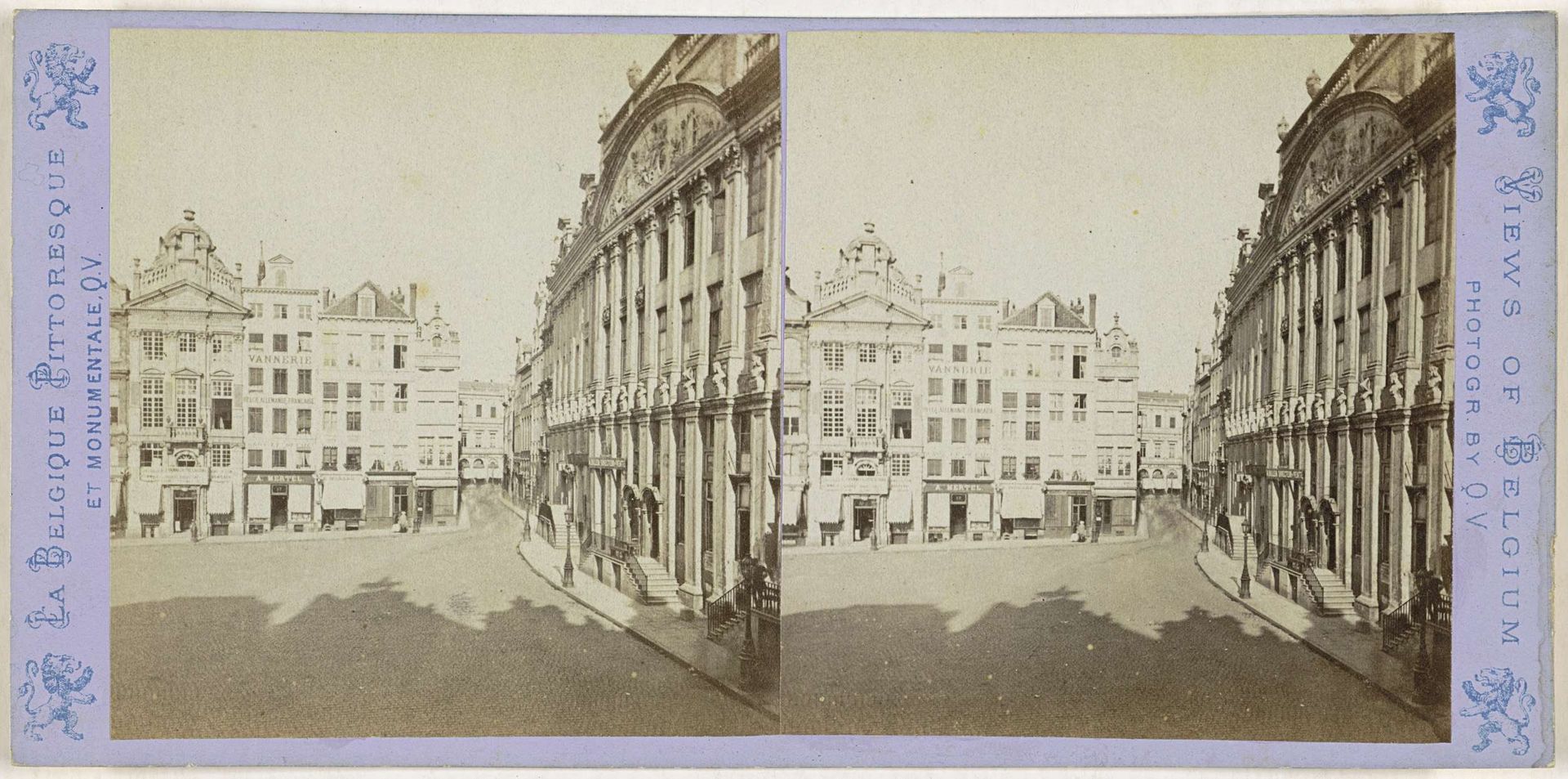 Grote Markt in Brussel met rechts het Huis van de Hertogen van Brabant by Jules Hippolyte Quéval