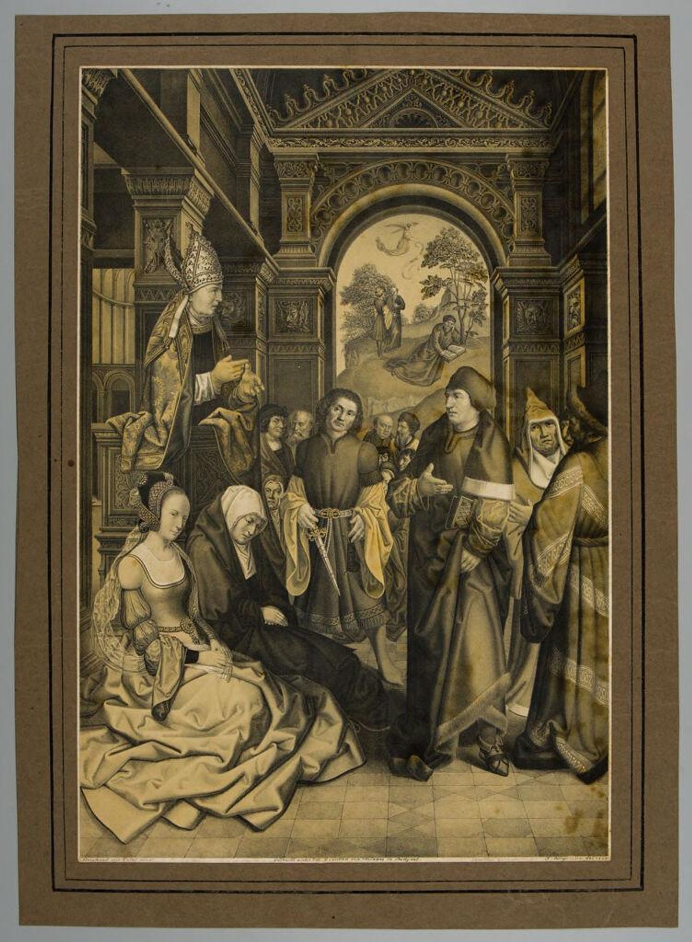 S. Norbert Preaching Against the Heretic Tankelin by Ignaz Bergmann